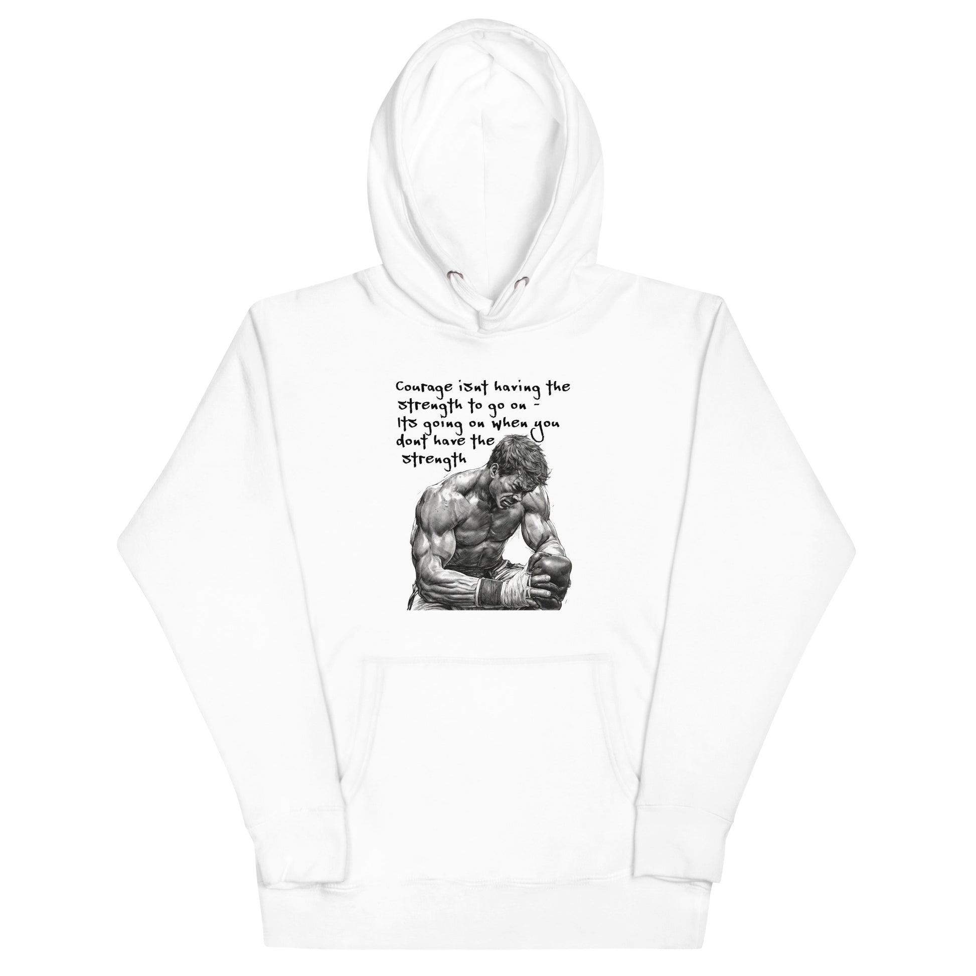 Courage and Strength Men's Hoodie White