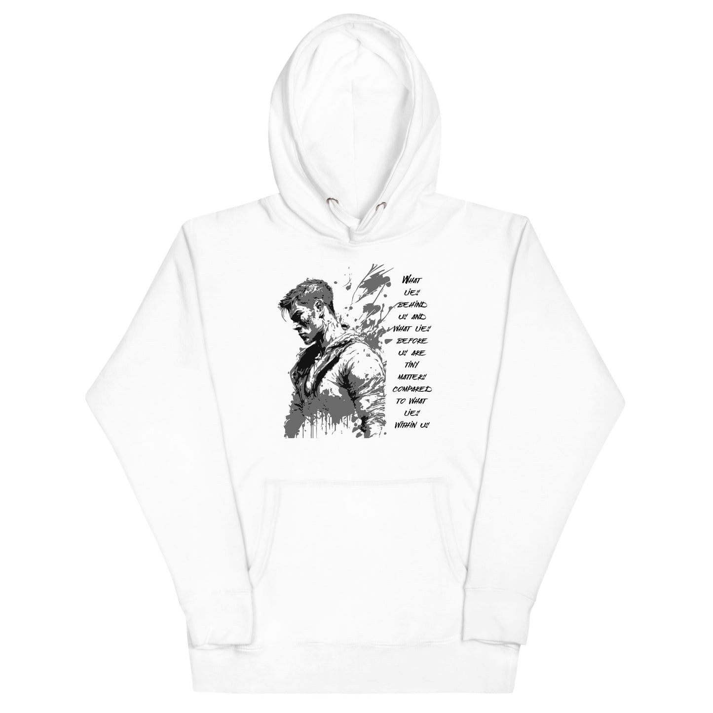 What Lies Within Us Men's Graphic Hoodie White