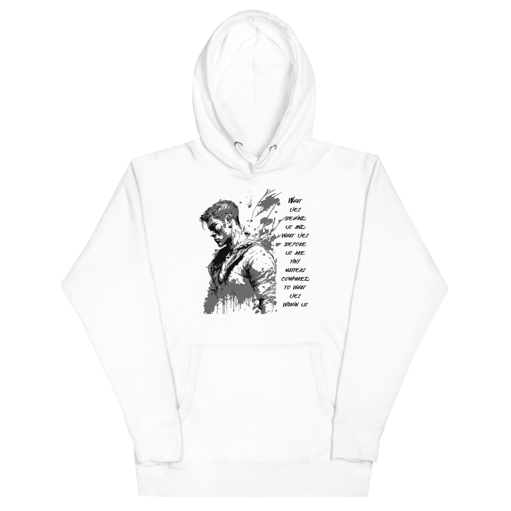 What Lies Within Us Men's Graphic Hoodie White