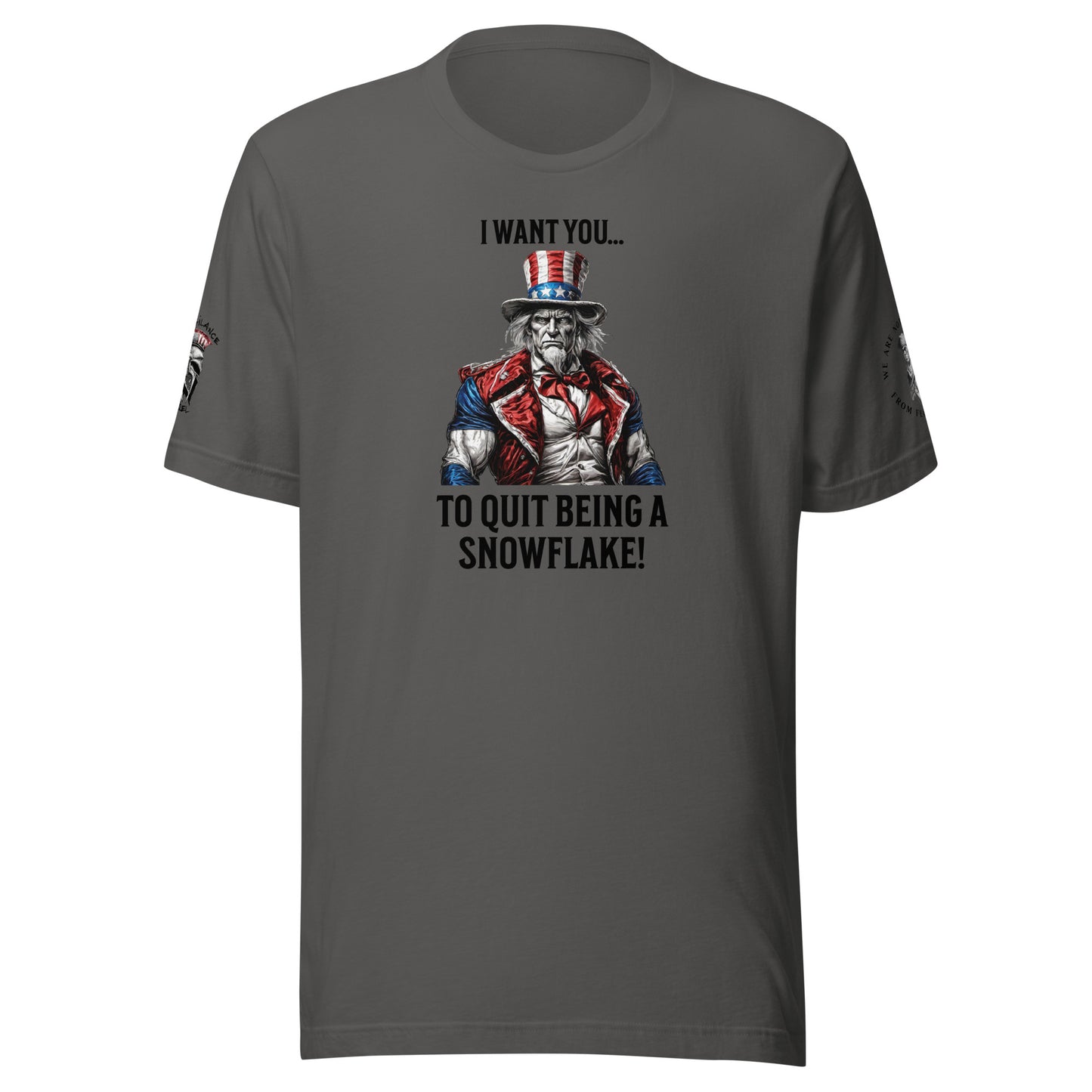 Swole Uncle Sam (logo and minuteman sleeve) Limited Men's T-Shirt Asphalt