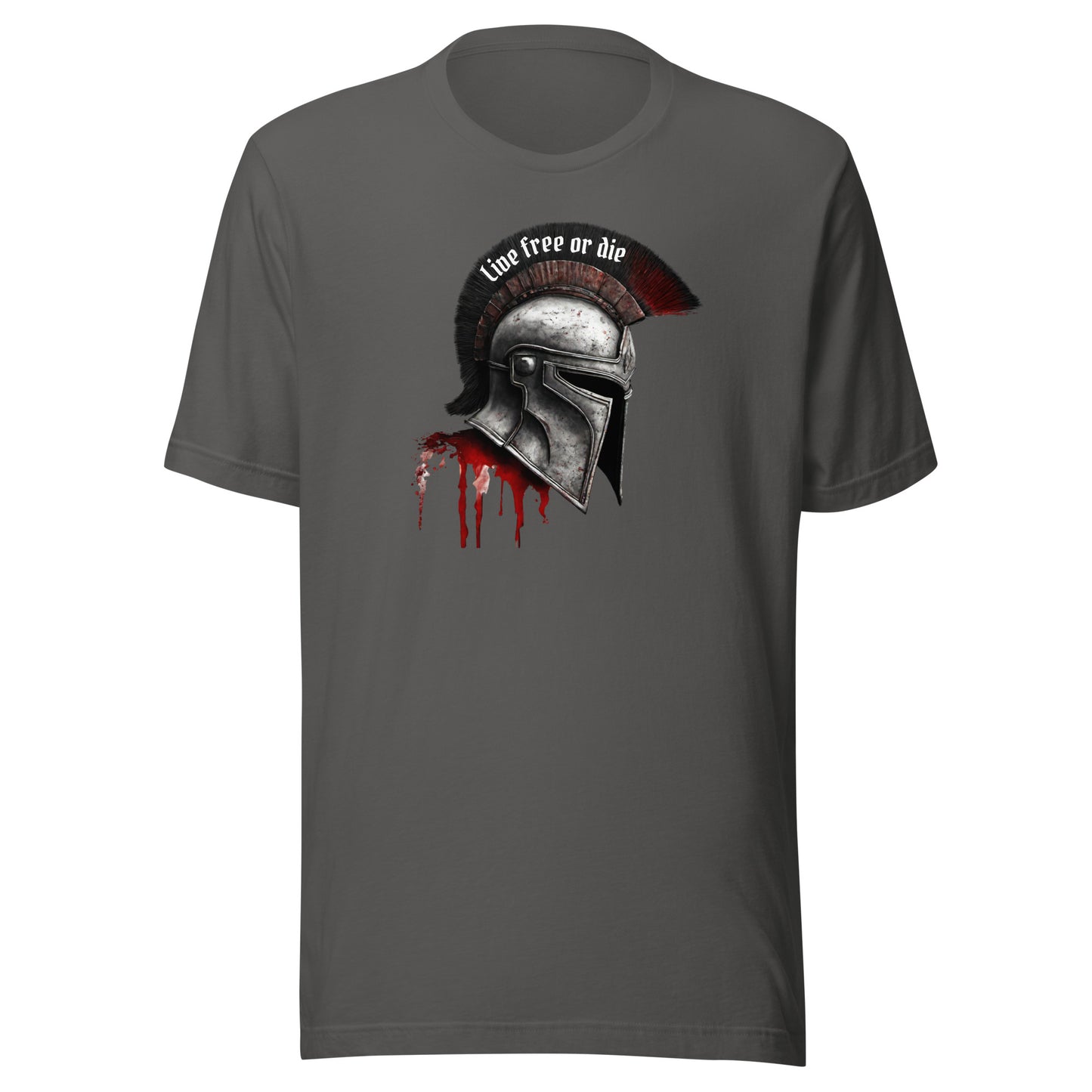 Live Free Spartan Men's Graphic T-Shirt Asphalt