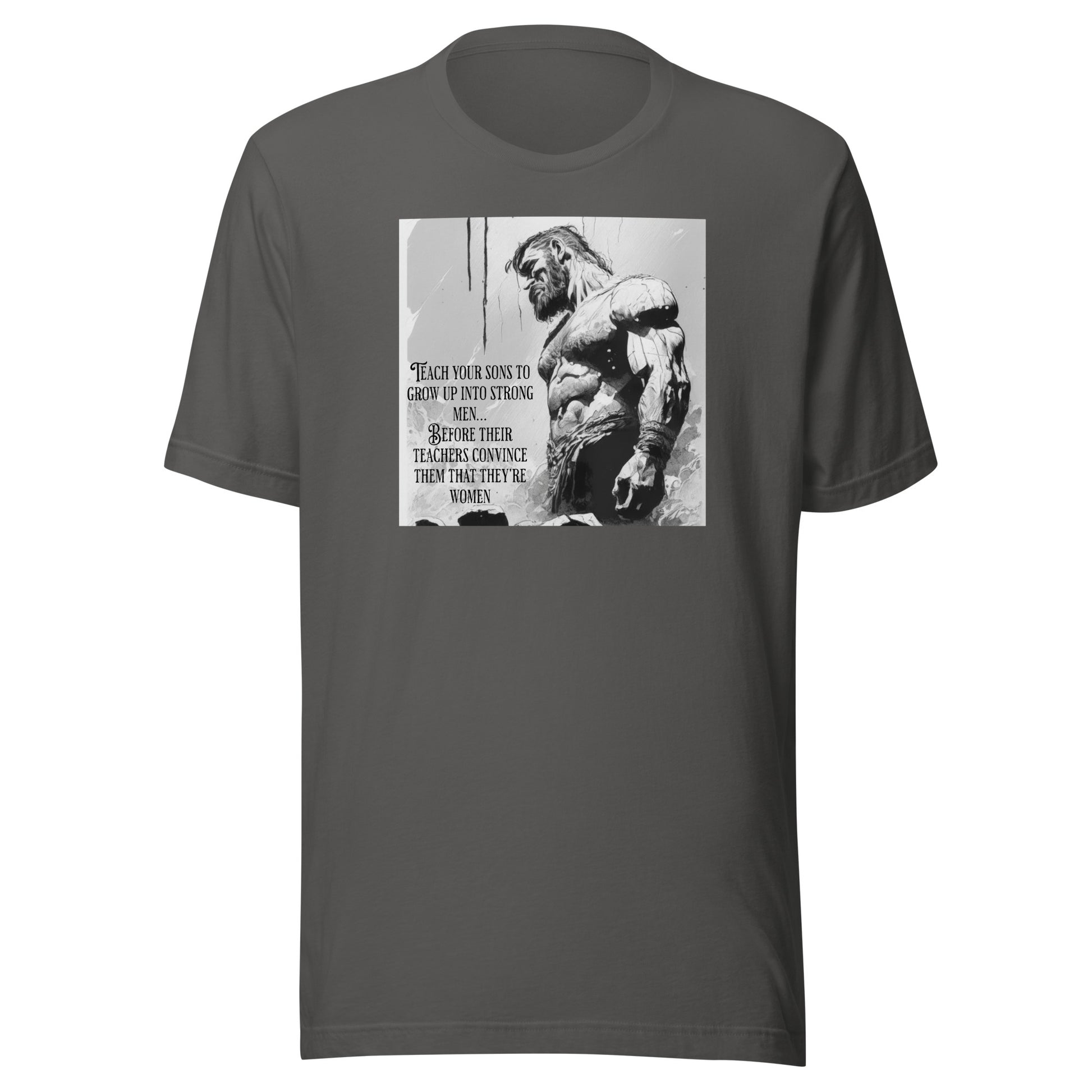 Raise Strong Men Graphic Men's T-Shirt Asphalt