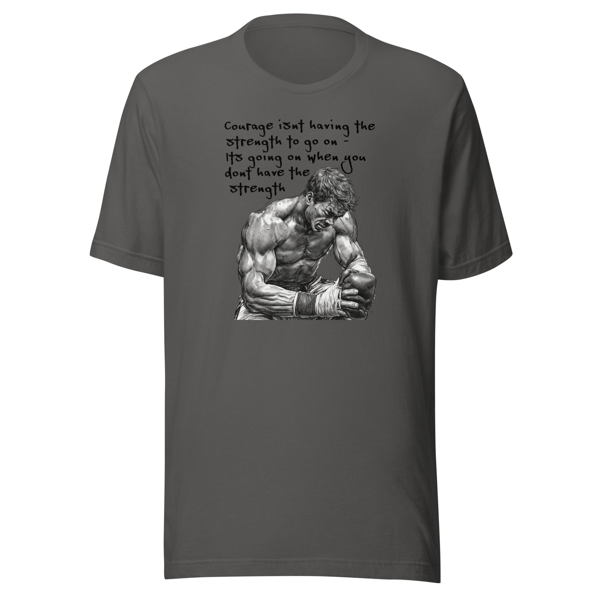 Courage and Strength Men's Graphic T-Shirt Asphalt