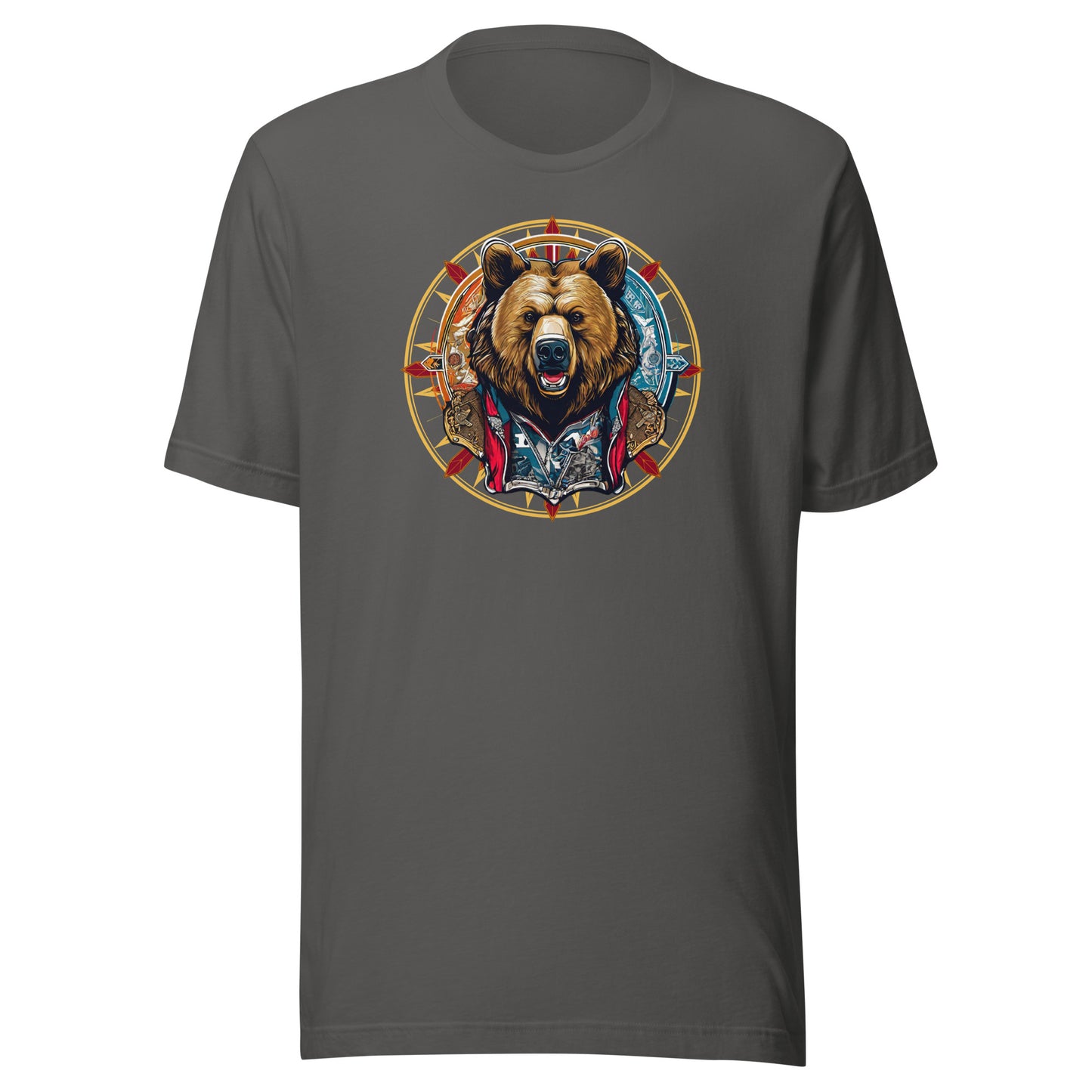 Bear Emblem Men's Graphic T-Shirt Asphalt