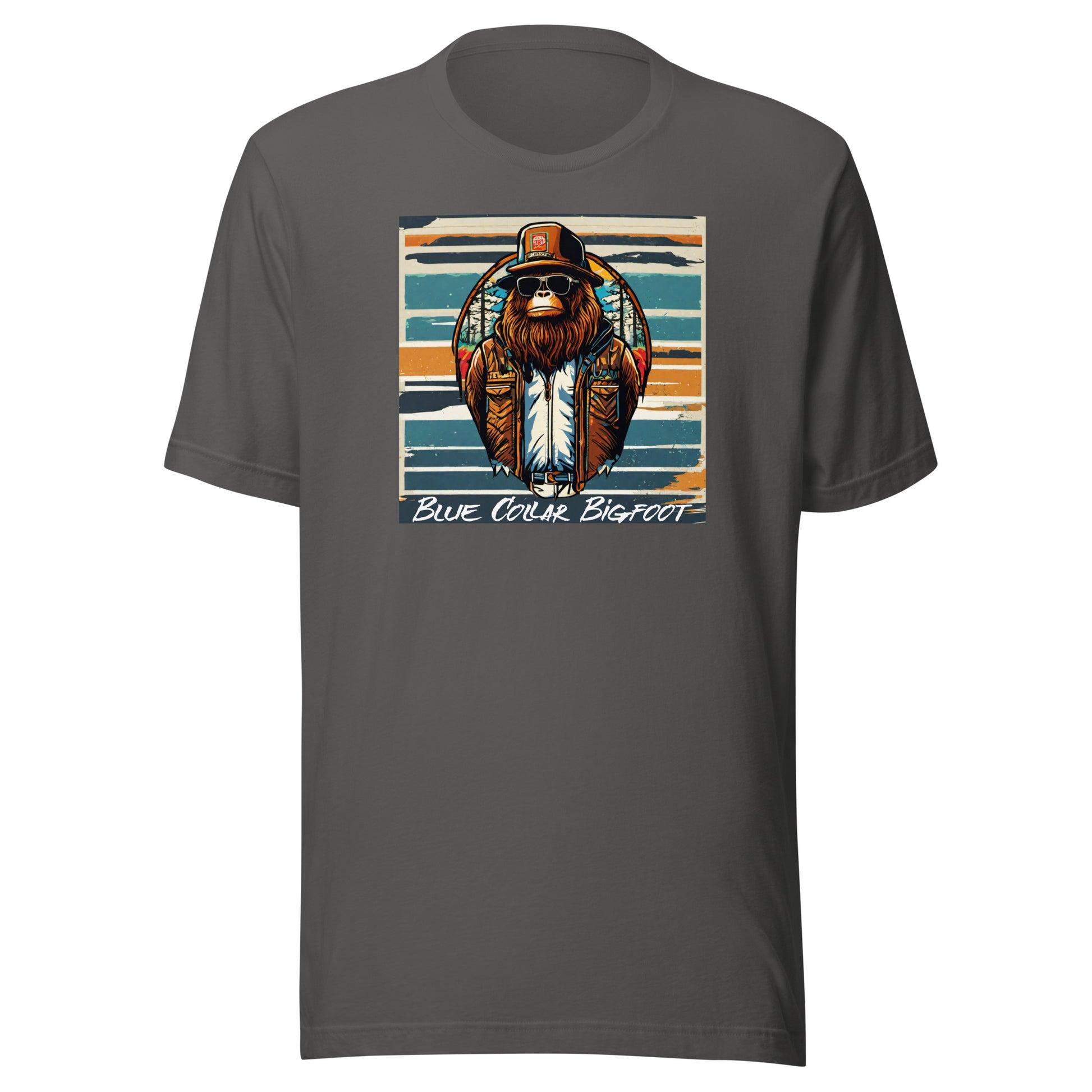 Blue-Collar Bigfoot Men's Graphic T-Shirt Asphalt
