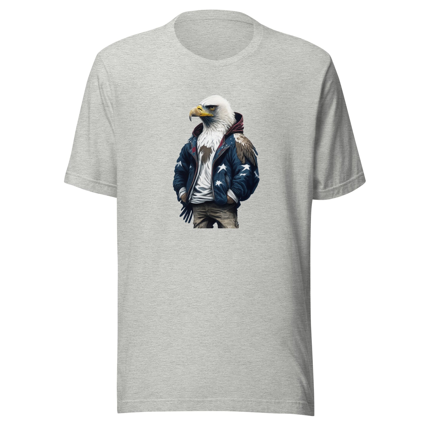 Patriotic American Bald Eagle T-Shirt Athletic Heather