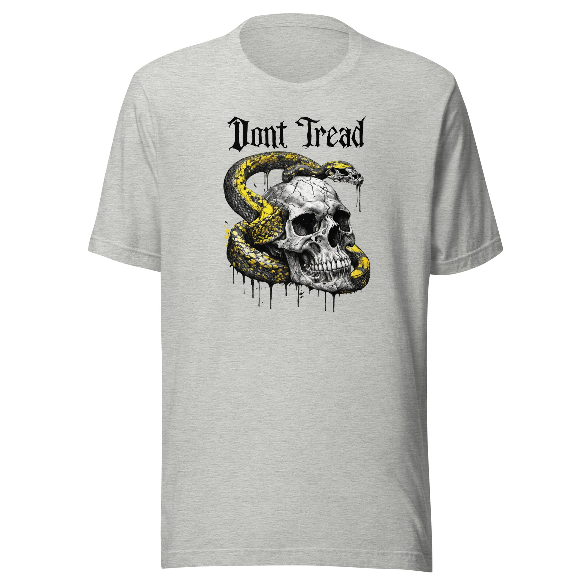 Don't Tread Snake & Skull 2nd Amendment Men's T-Shirt Athletic Heather