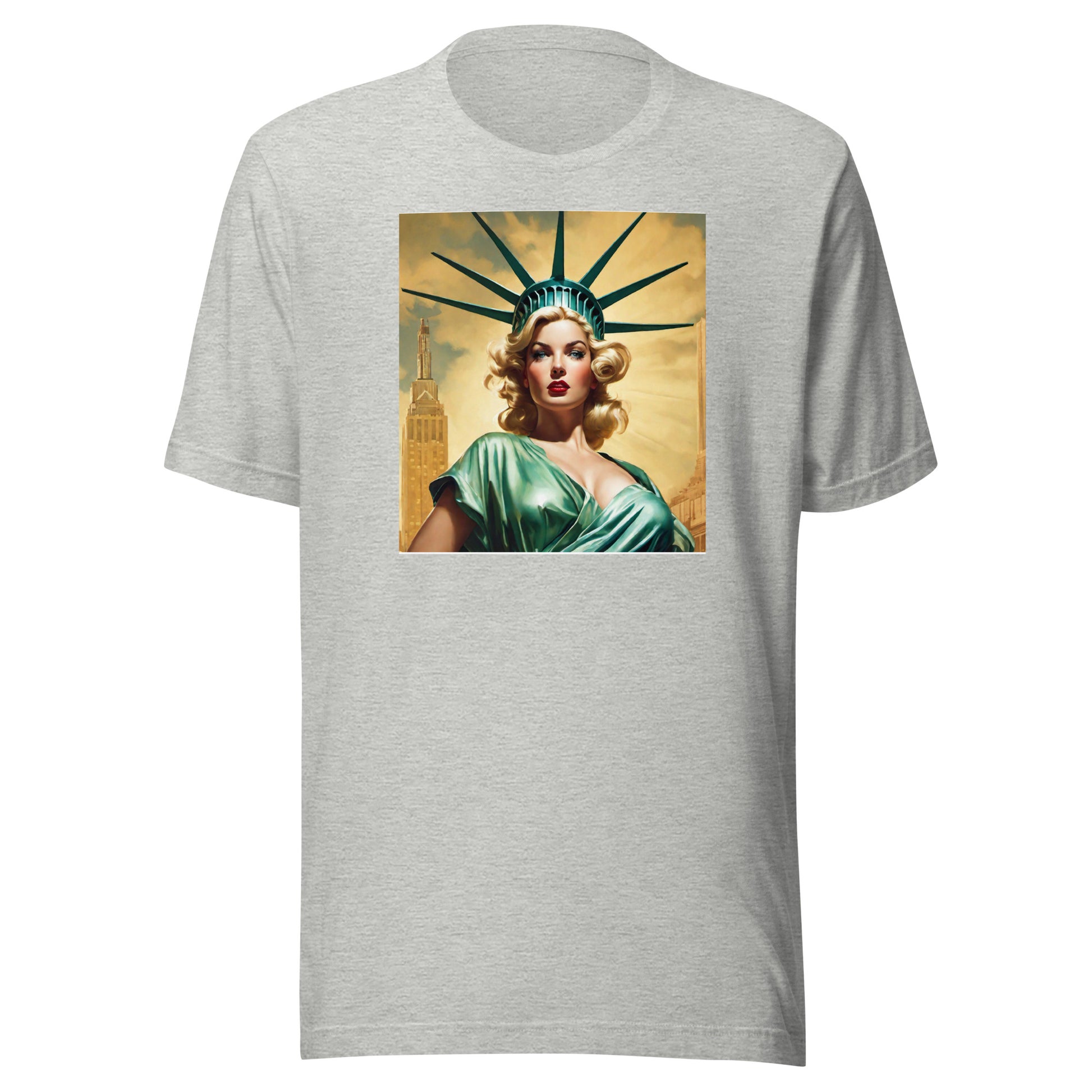 Beautiful Lady Liberty Men's T-Shirt Athletic Heather