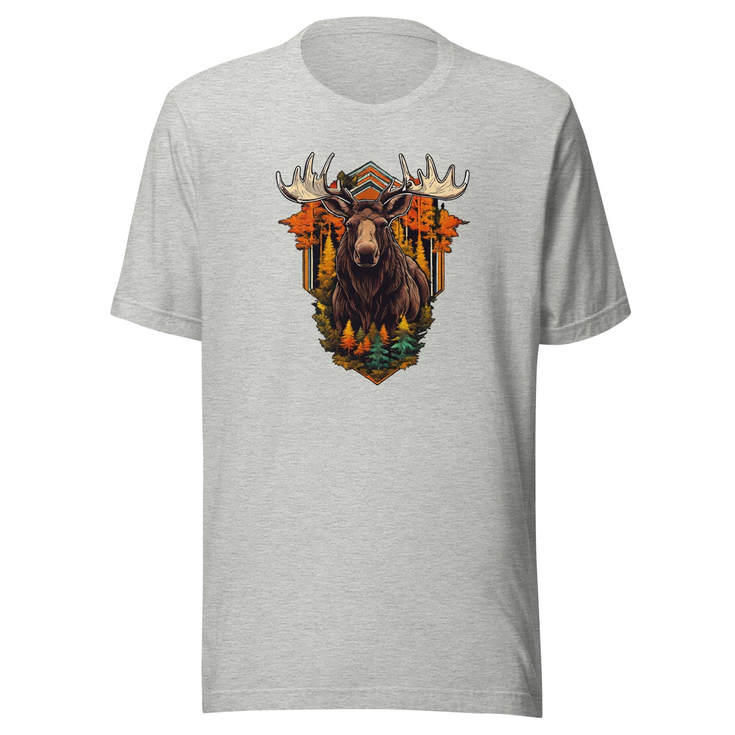 Moose & Forest Emblem Men's T-Shirt Athletic Heather