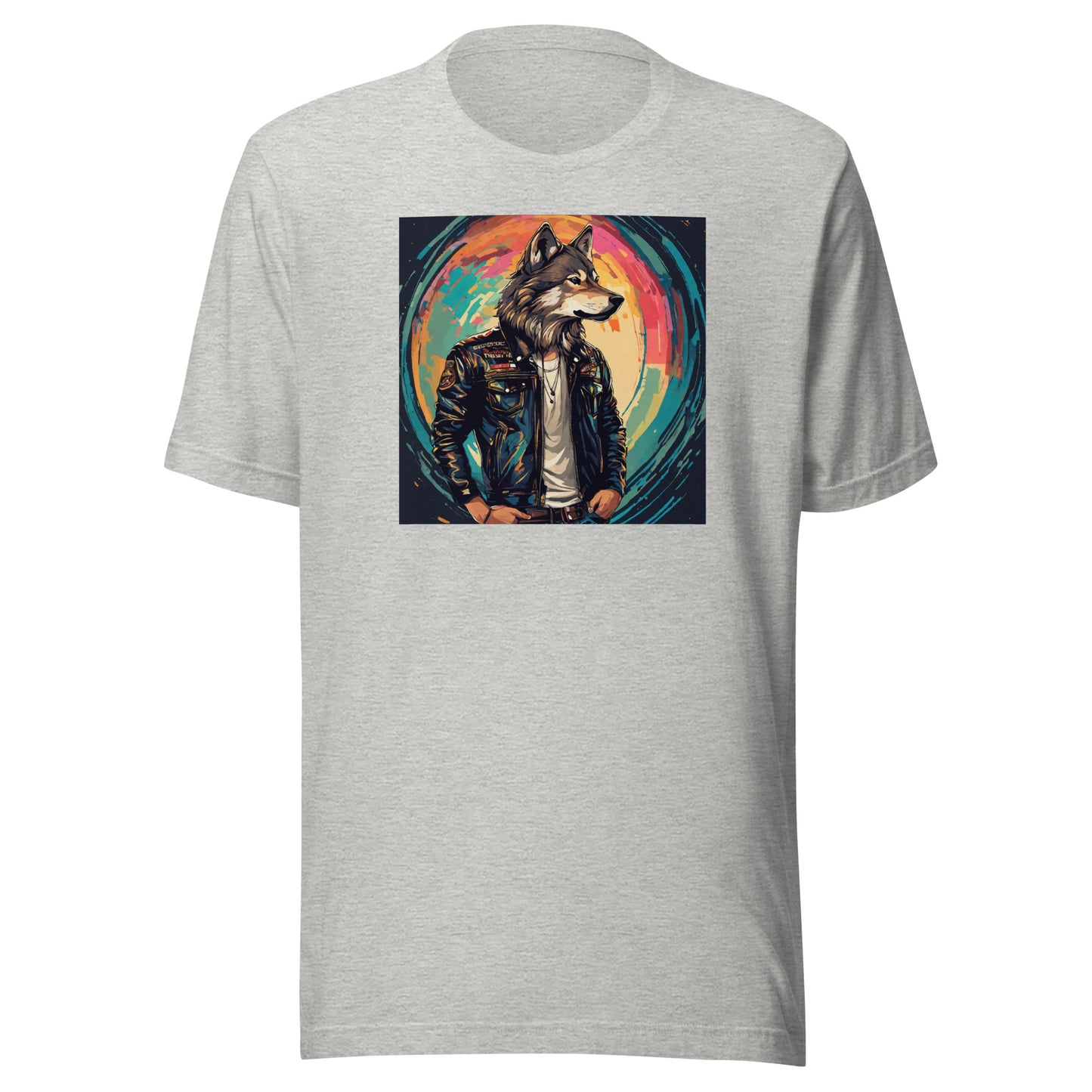 Colorful Urban Wolf Men's T-Shirt Athletic Heather