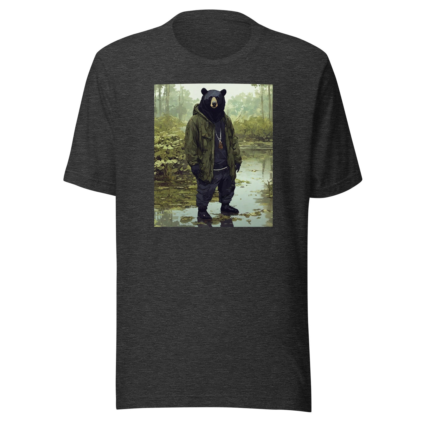 Stoic Black Bear Men's Graphic T-Shirt Dark Grey Heather