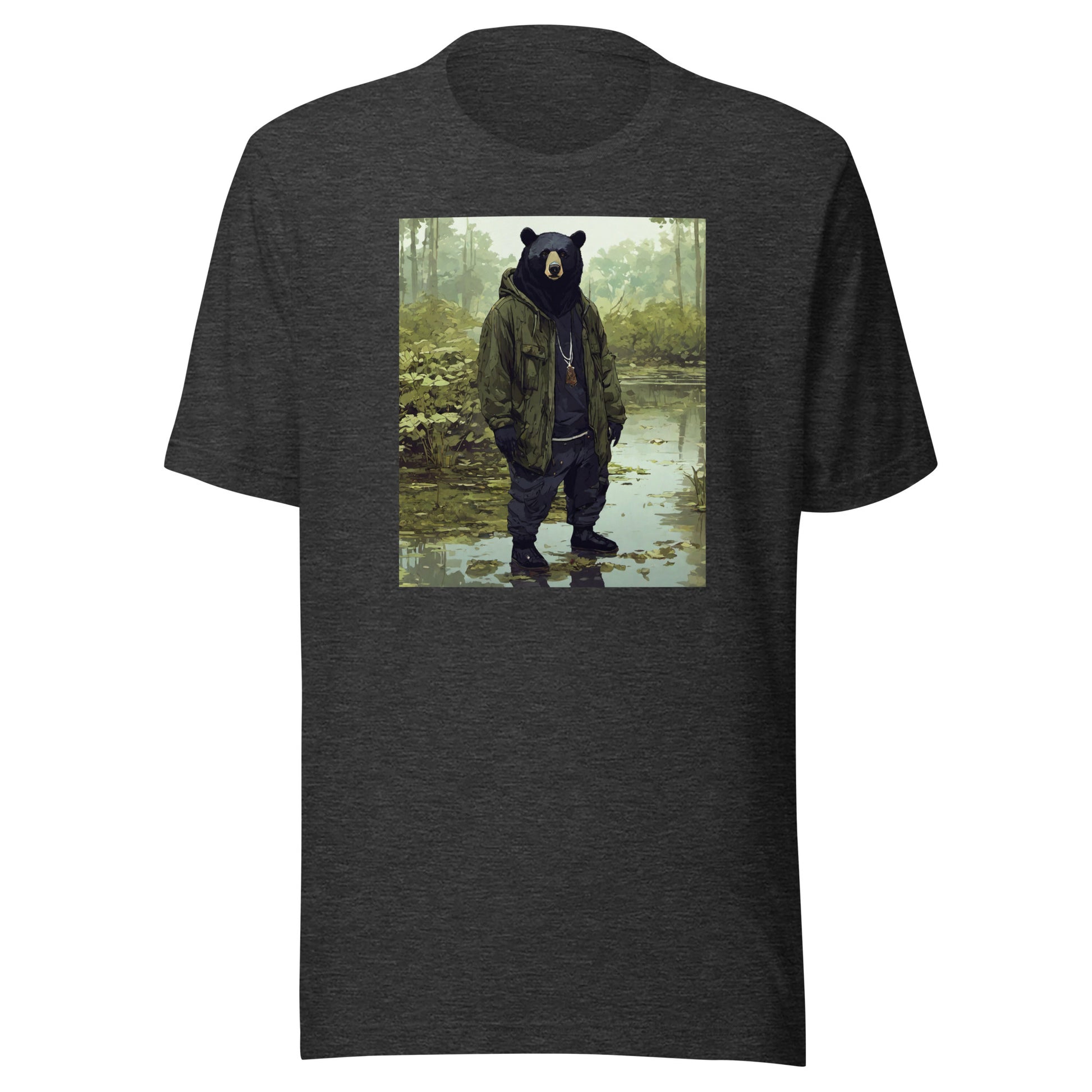 Stoic Black Bear Men's Graphic T-Shirt Dark Grey Heather