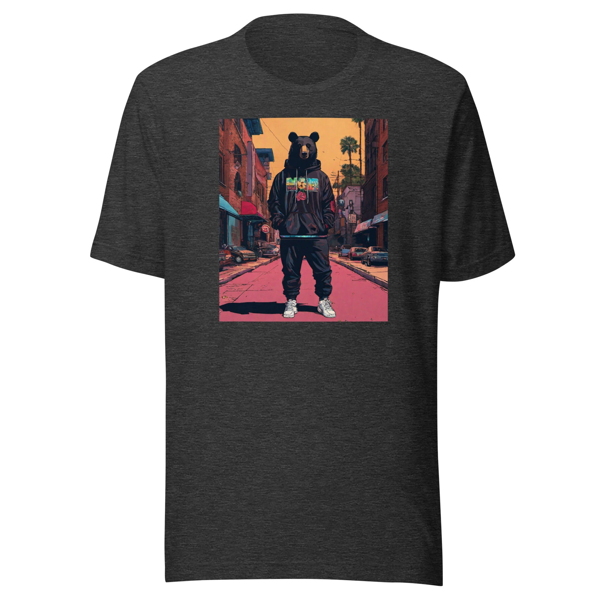 Urban Bear Men's T-Shirt Dark Grey Heather