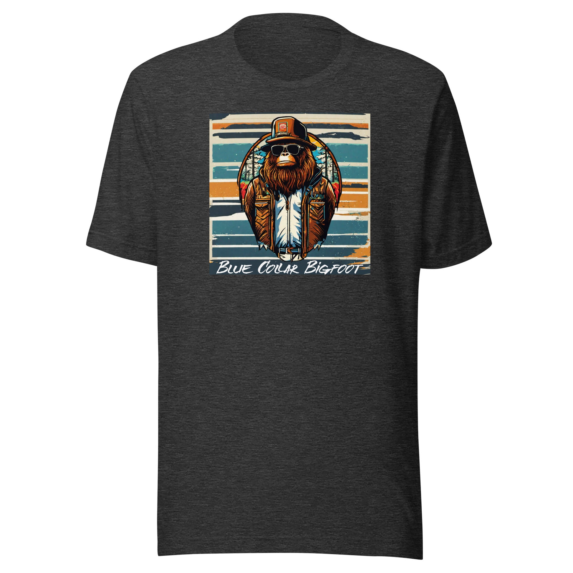 Blue-Collar Bigfoot Men's Graphic T-Shirt Dark Grey Heather