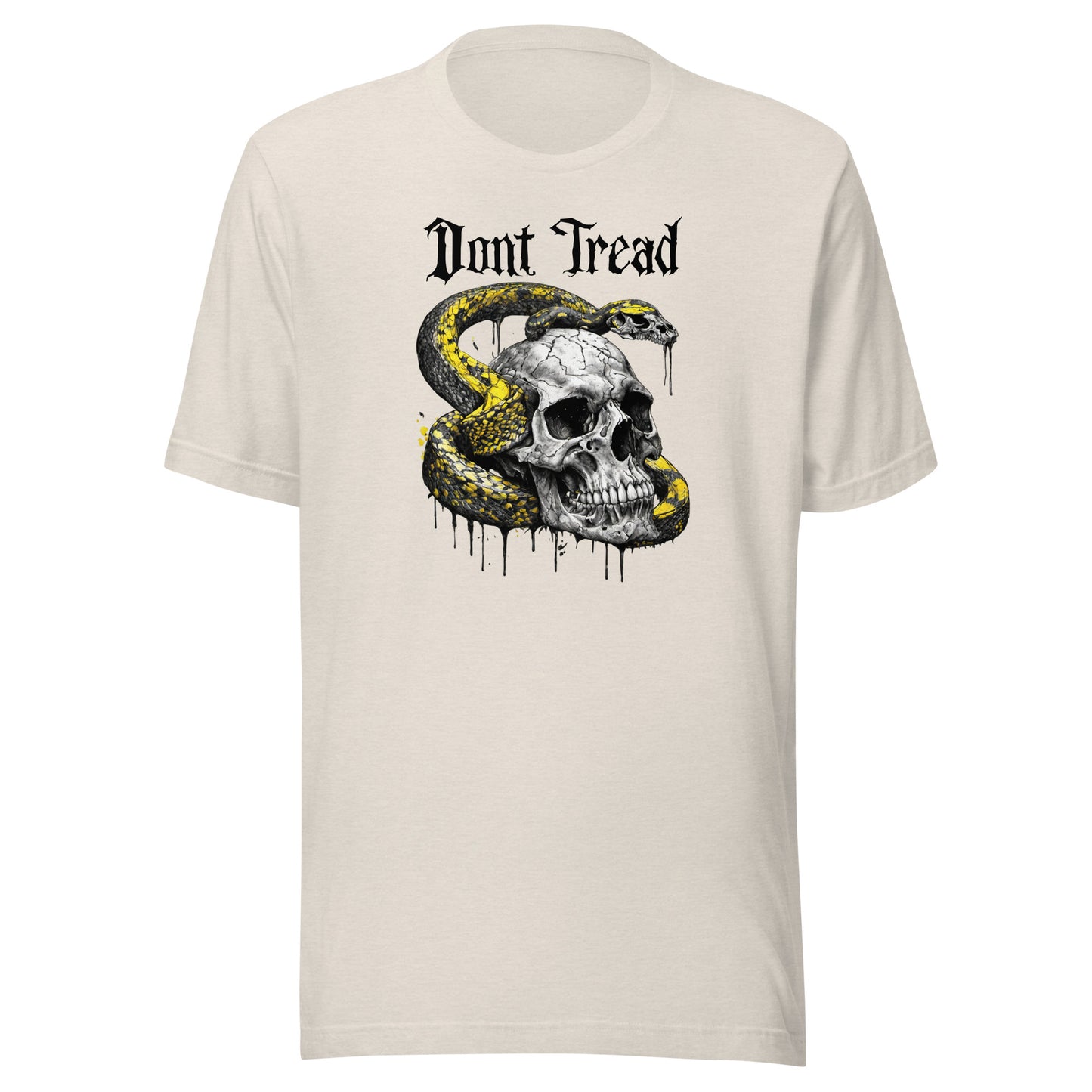 Don't Tread Snake & Skull 2nd Amendment Men's T-Shirt Heather Dust