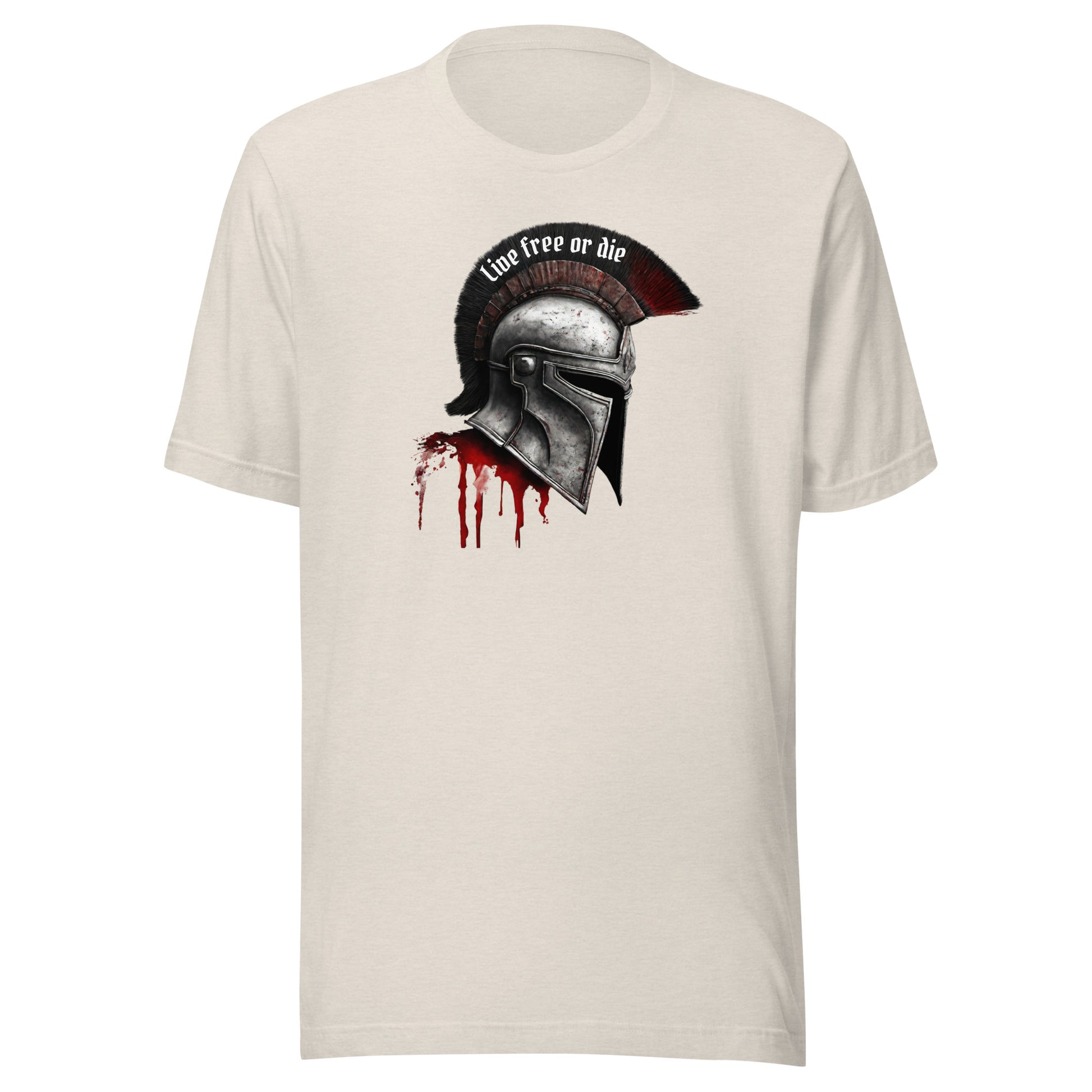 Live Free Spartan Men's Graphic T-Shirt Heather Dust