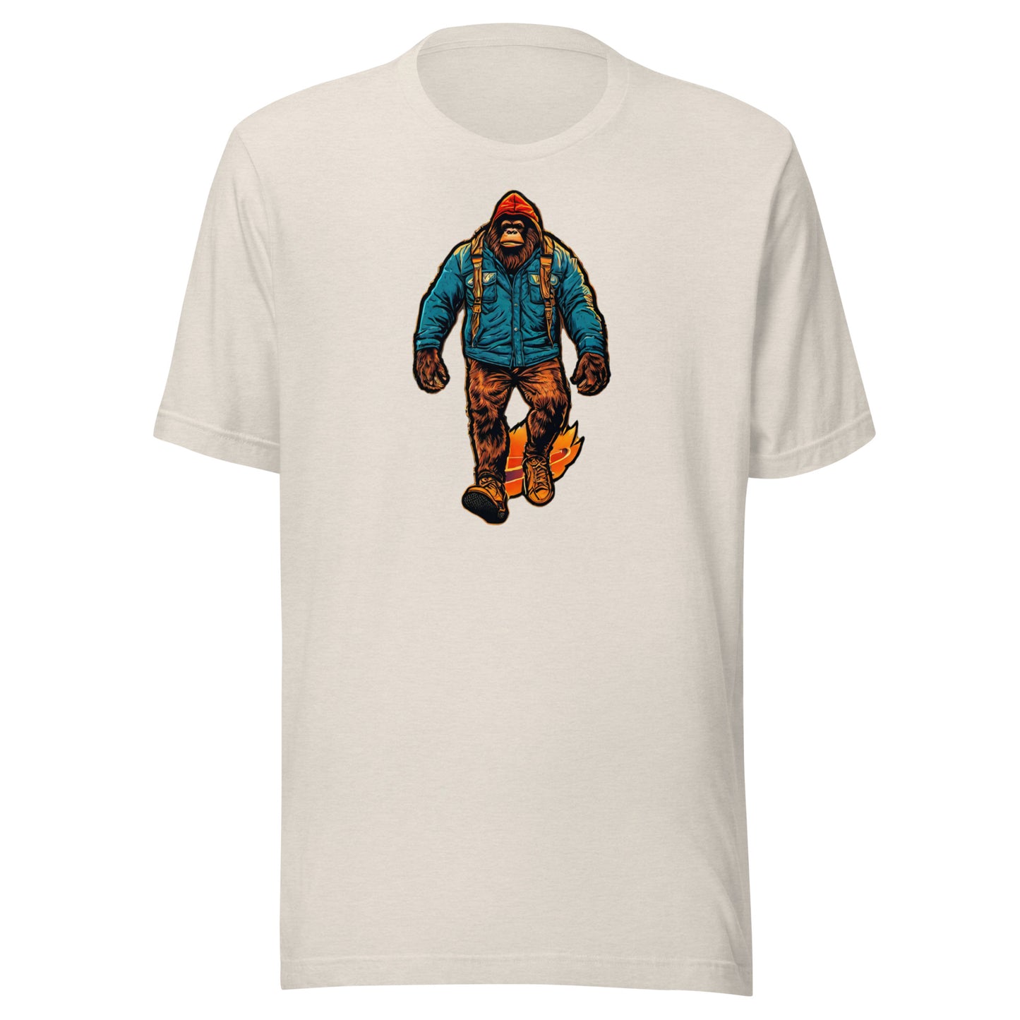 Bigfoot on a Hike Men's T-Shirt Heather Dust