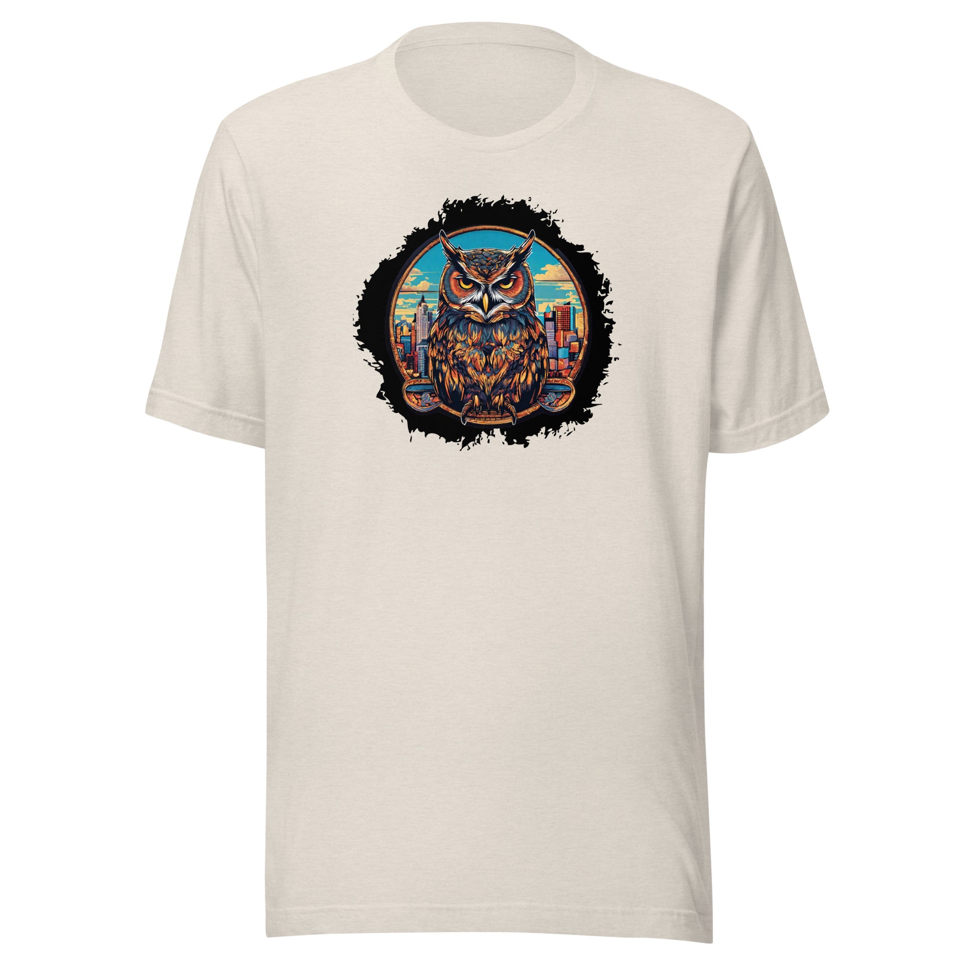 Owl in the City Emblem T-Shirt Heather Dust