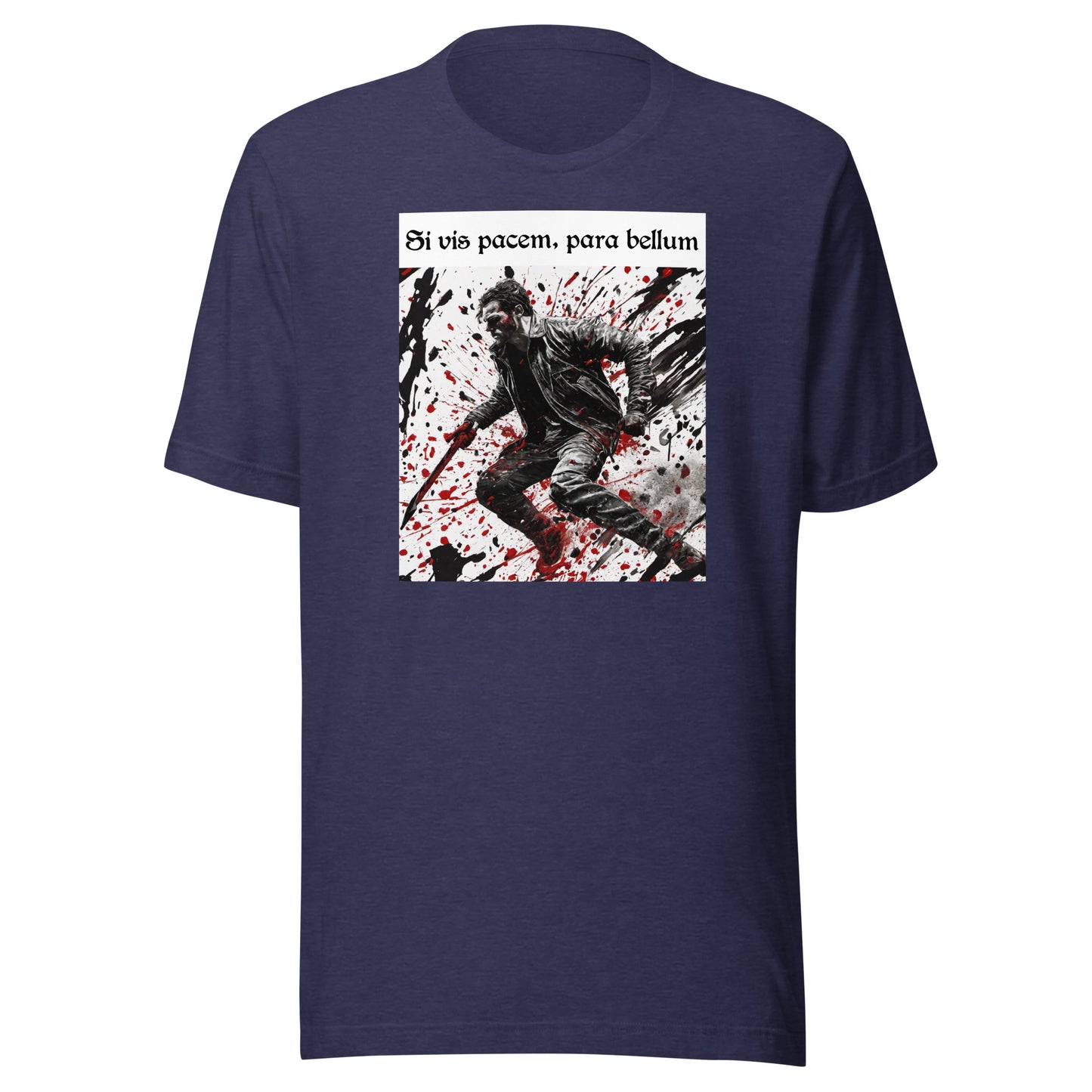 If You Want Peace, Prepare for War Men's Graphic T-Shirt Heather Midnight Navy