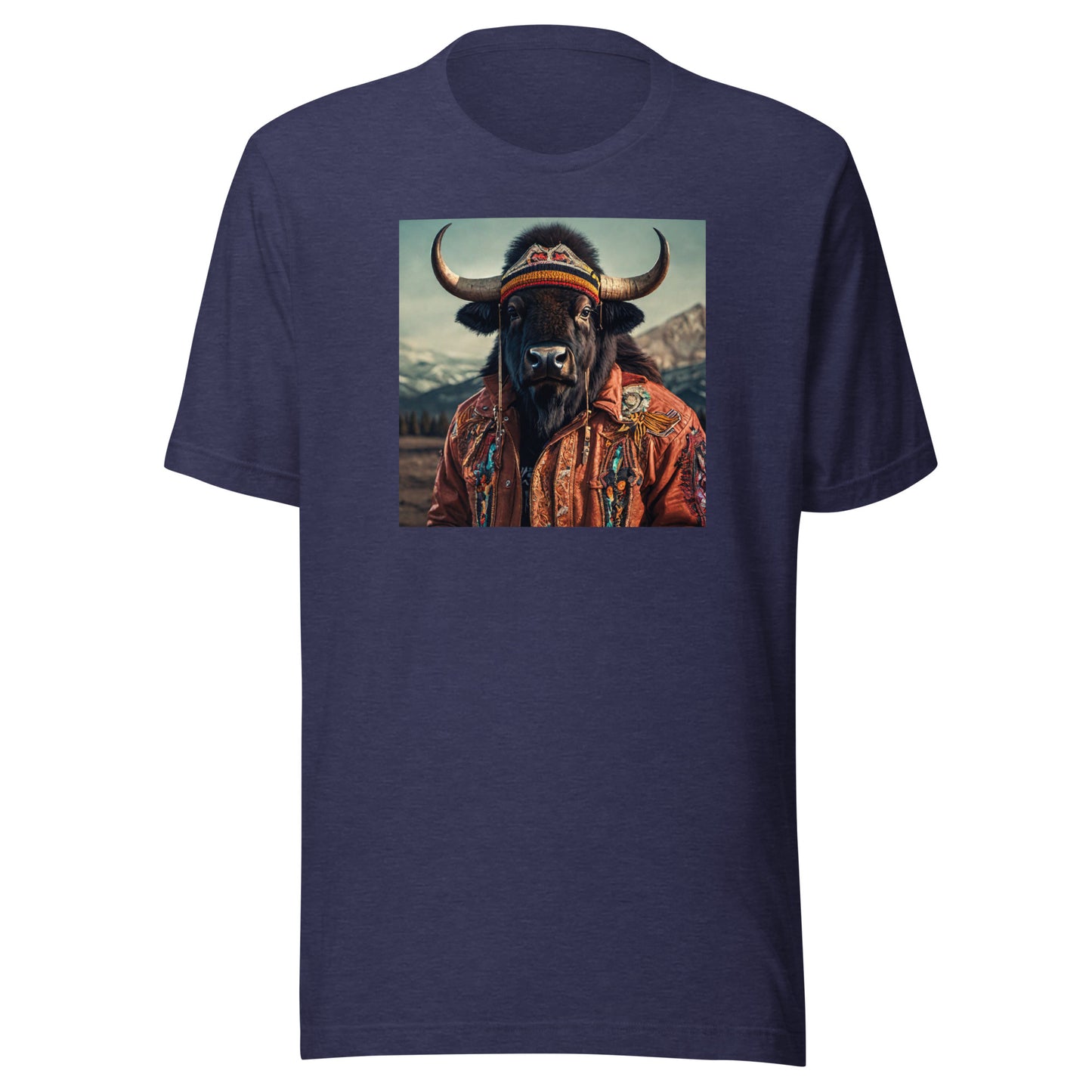 Wild Buffalo Men's Graphic T-Shirt Heather Midnight Navy