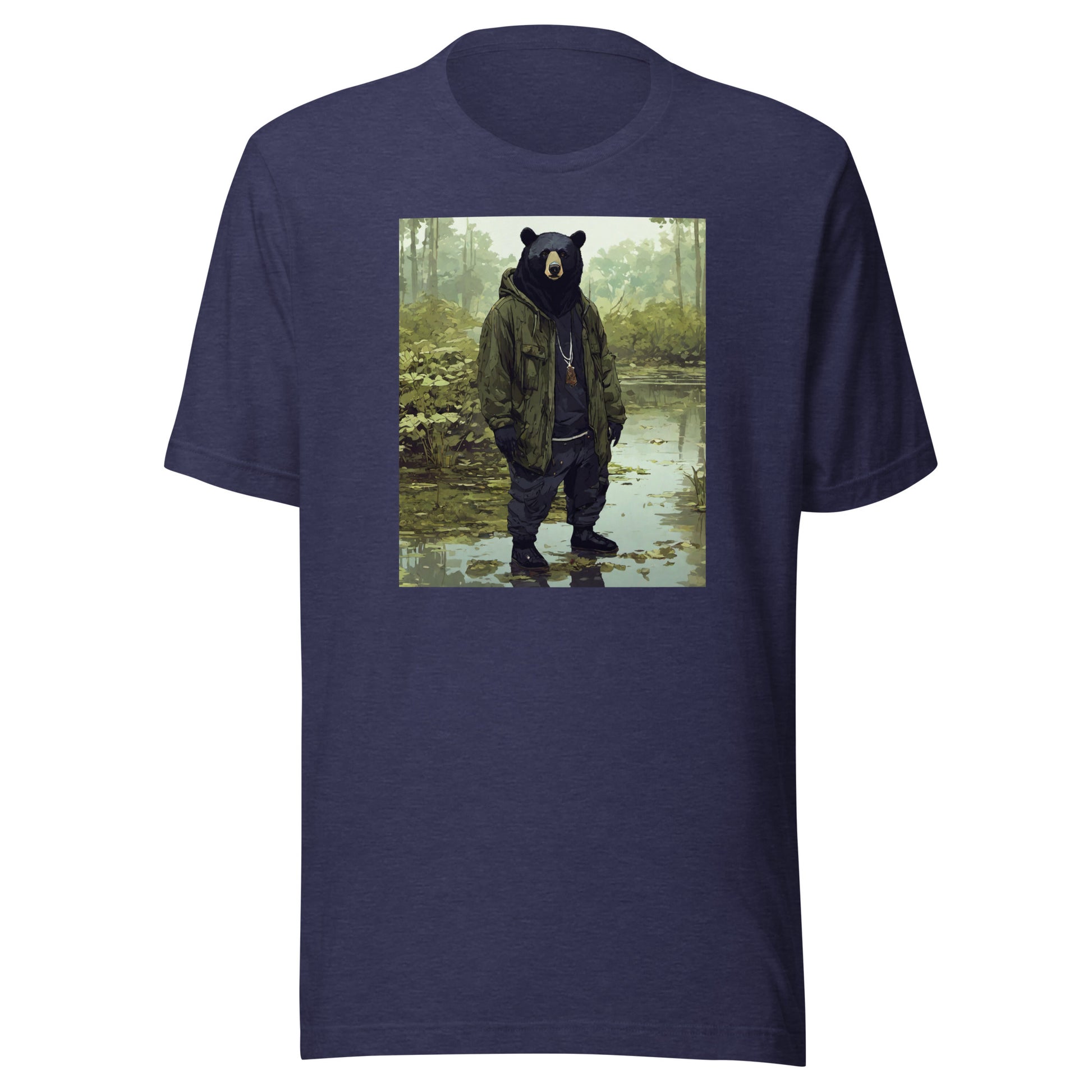 Stoic Black Bear Men's Graphic T-Shirt Heather Midnight Navy