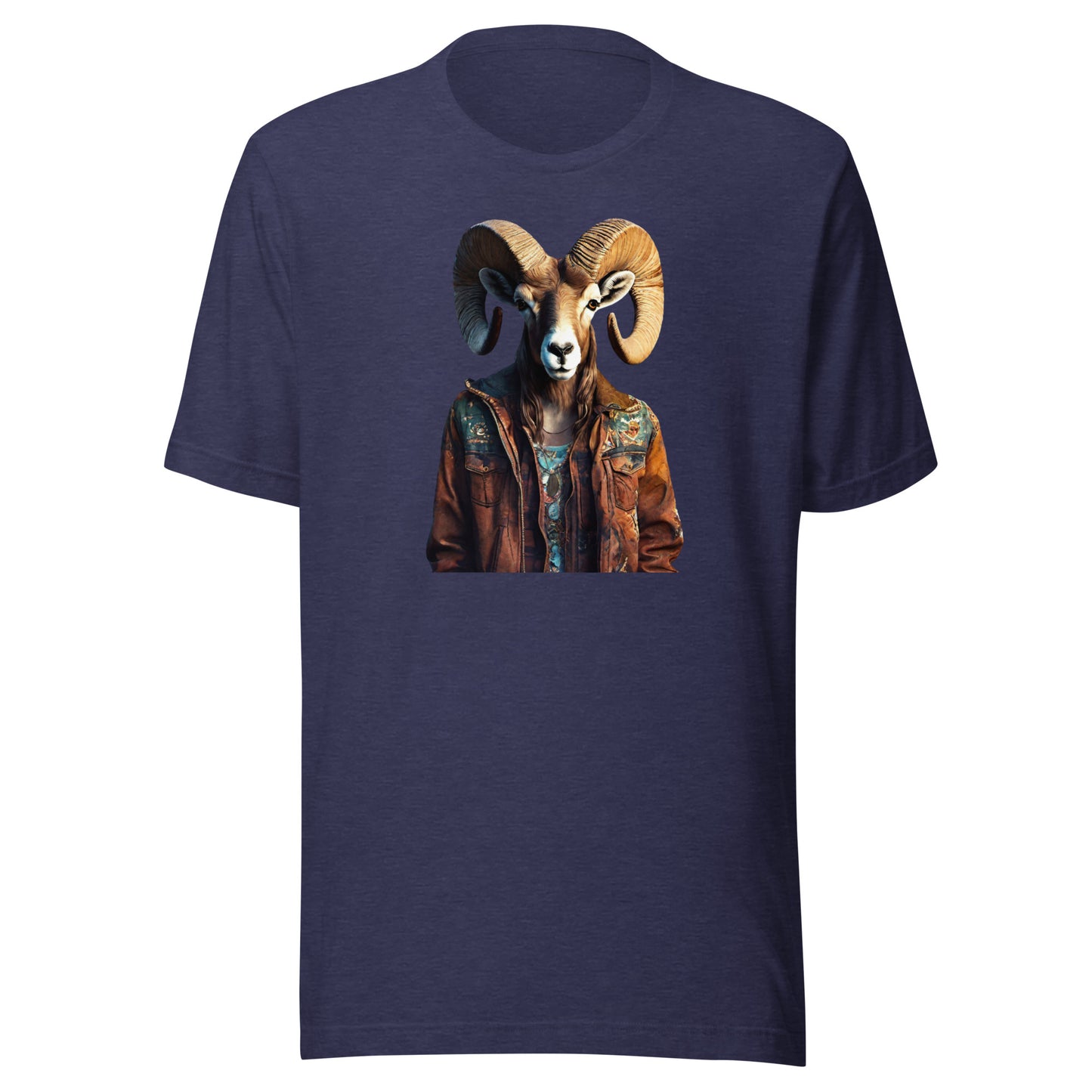 Bighorn Sheep Graphic T-Shirt Heather Midnight Navy