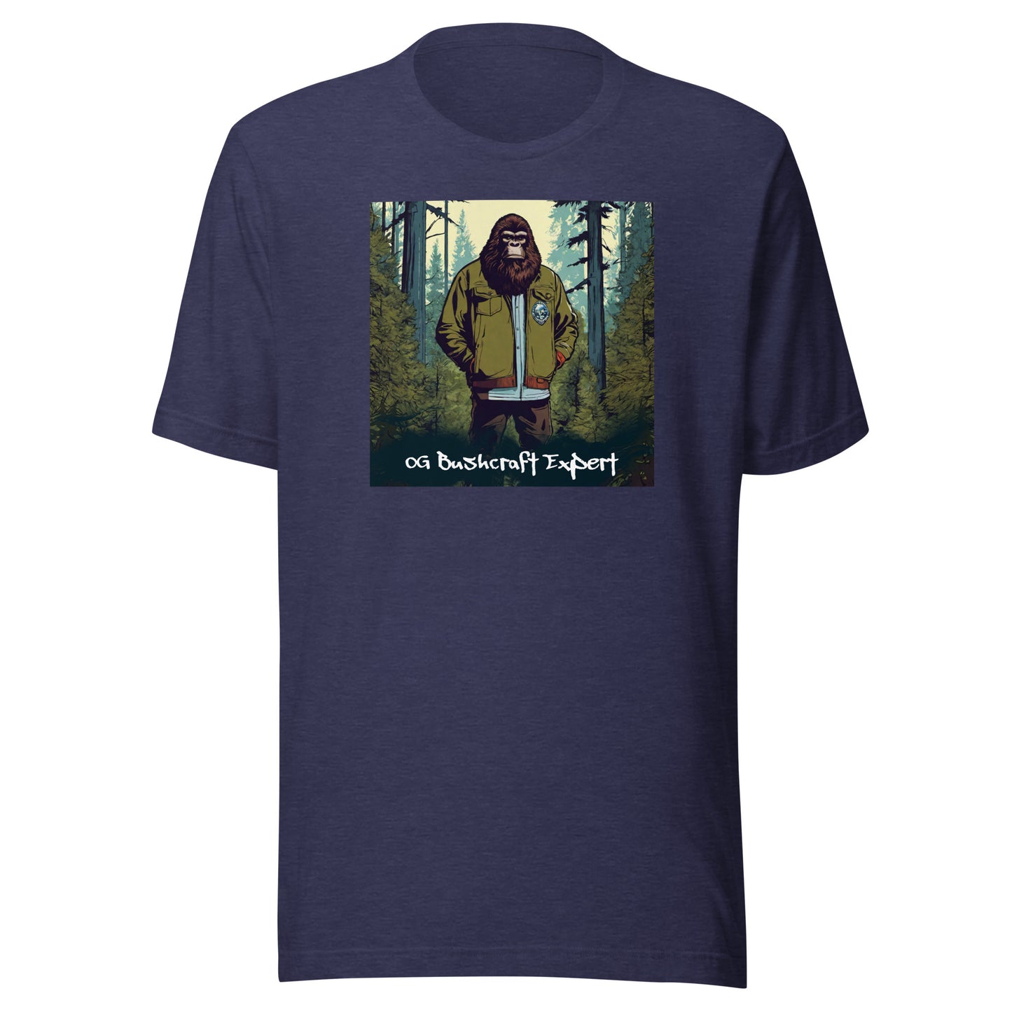 Sasquatch, The OG Bushcrafter Men's T-Shirt Heather Midnight Navy
