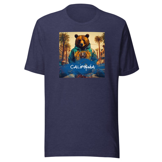 California Bear Men's T-Shirt Heather Midnight Navy