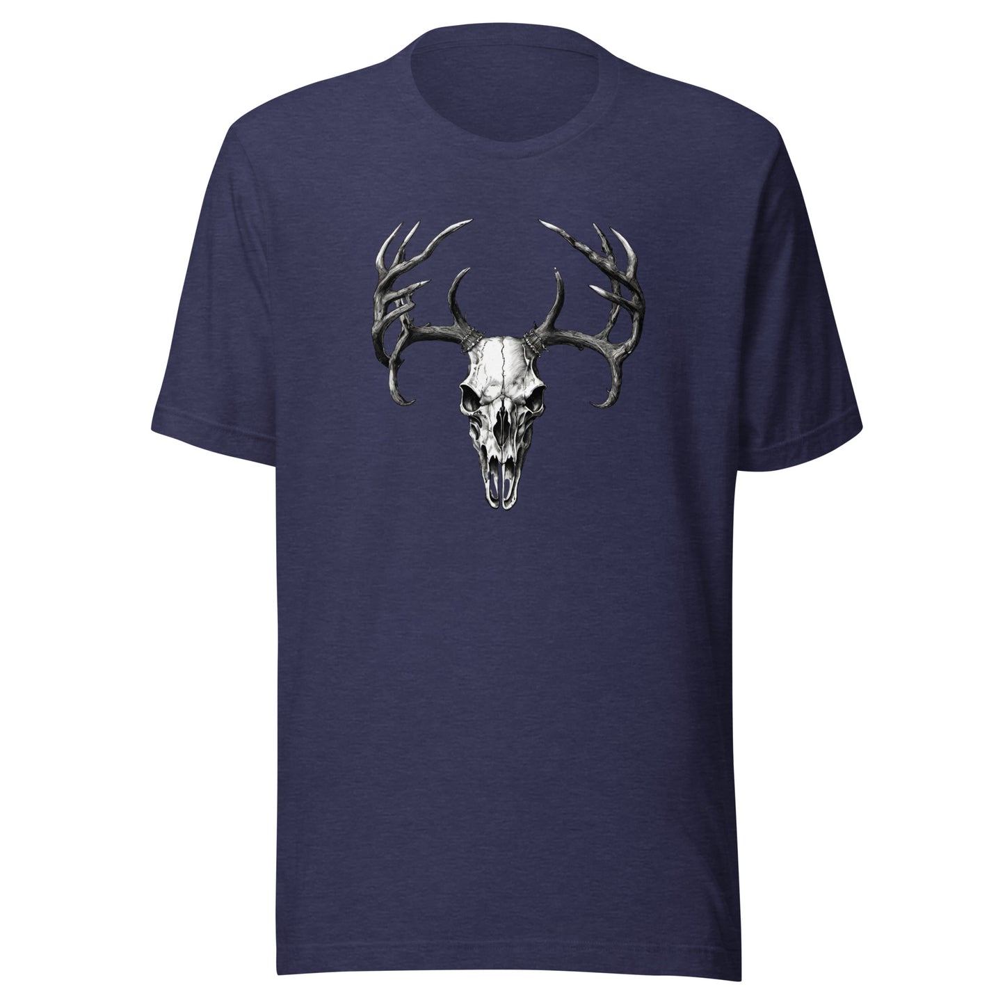 Deer Skull Men's T-Shirt Heather Midnight Navy