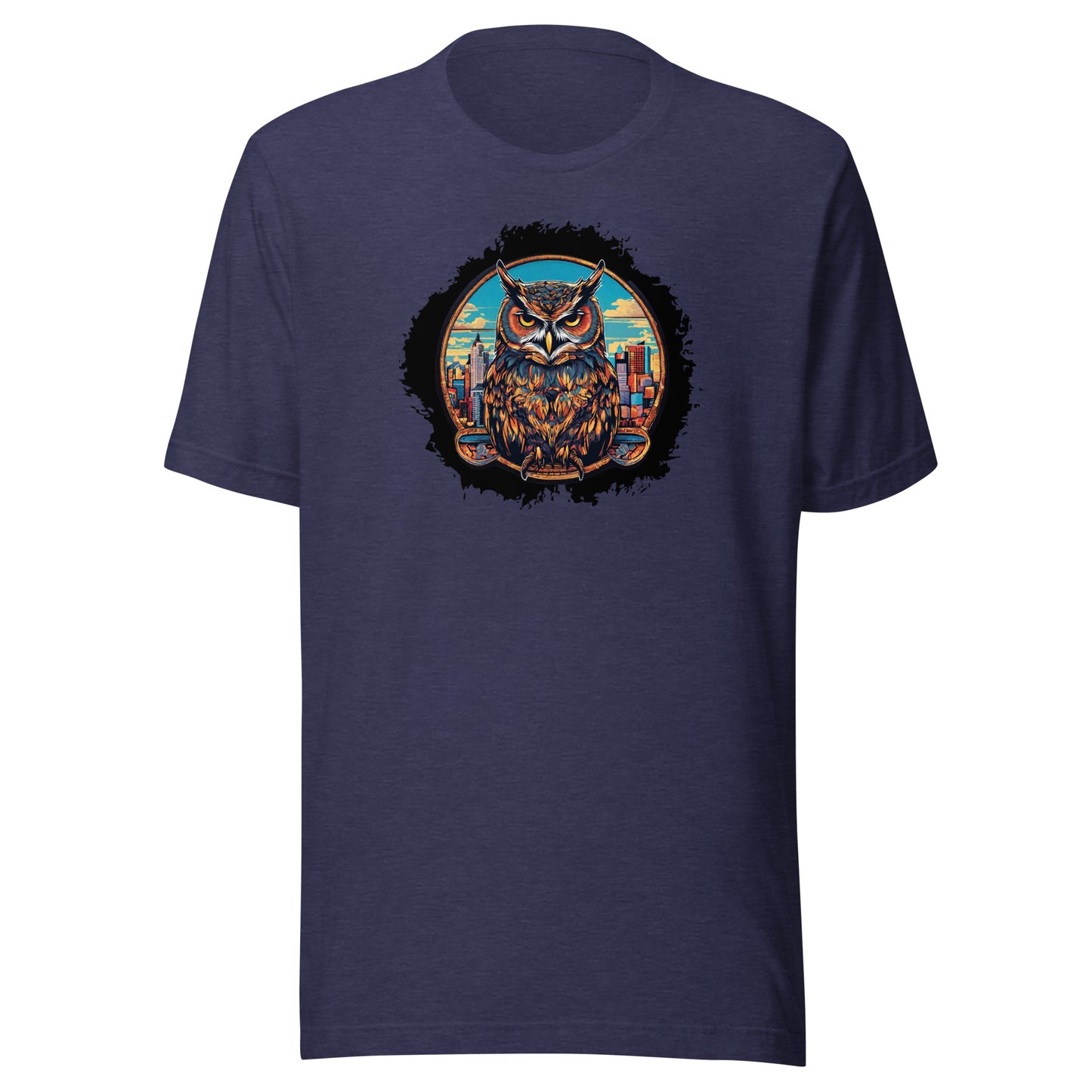 Owl in the City Emblem T-Shirt Heather Midnight Navy