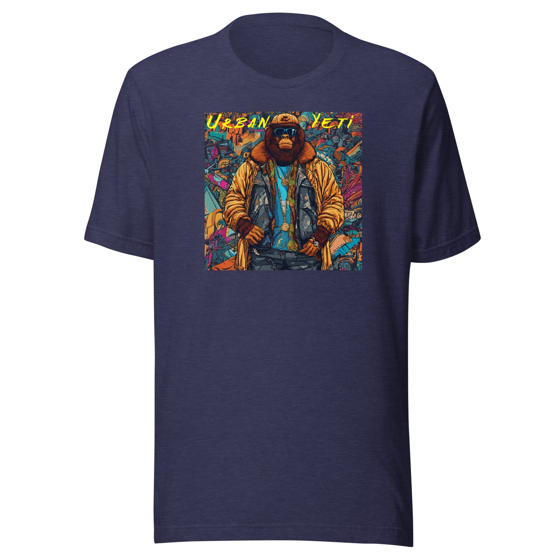 Bigfoot: The Urban Yeti Men's T-Shirt Heather Midnight Navy