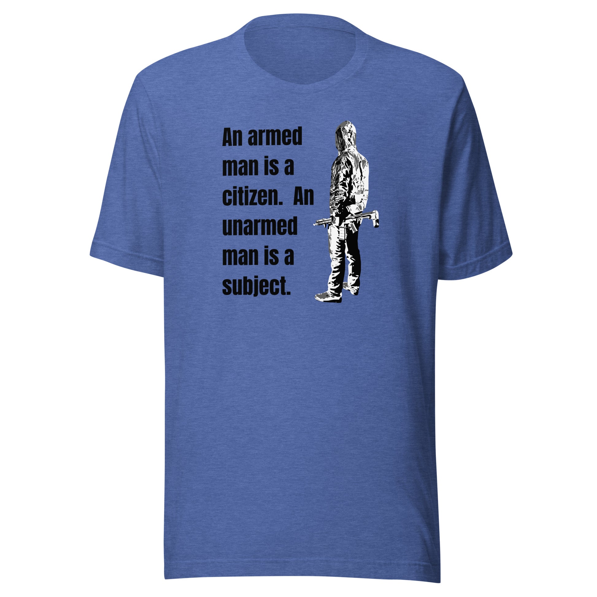 Citizen, not Subject 2nd Amendment T-Shirt Heather True Royal