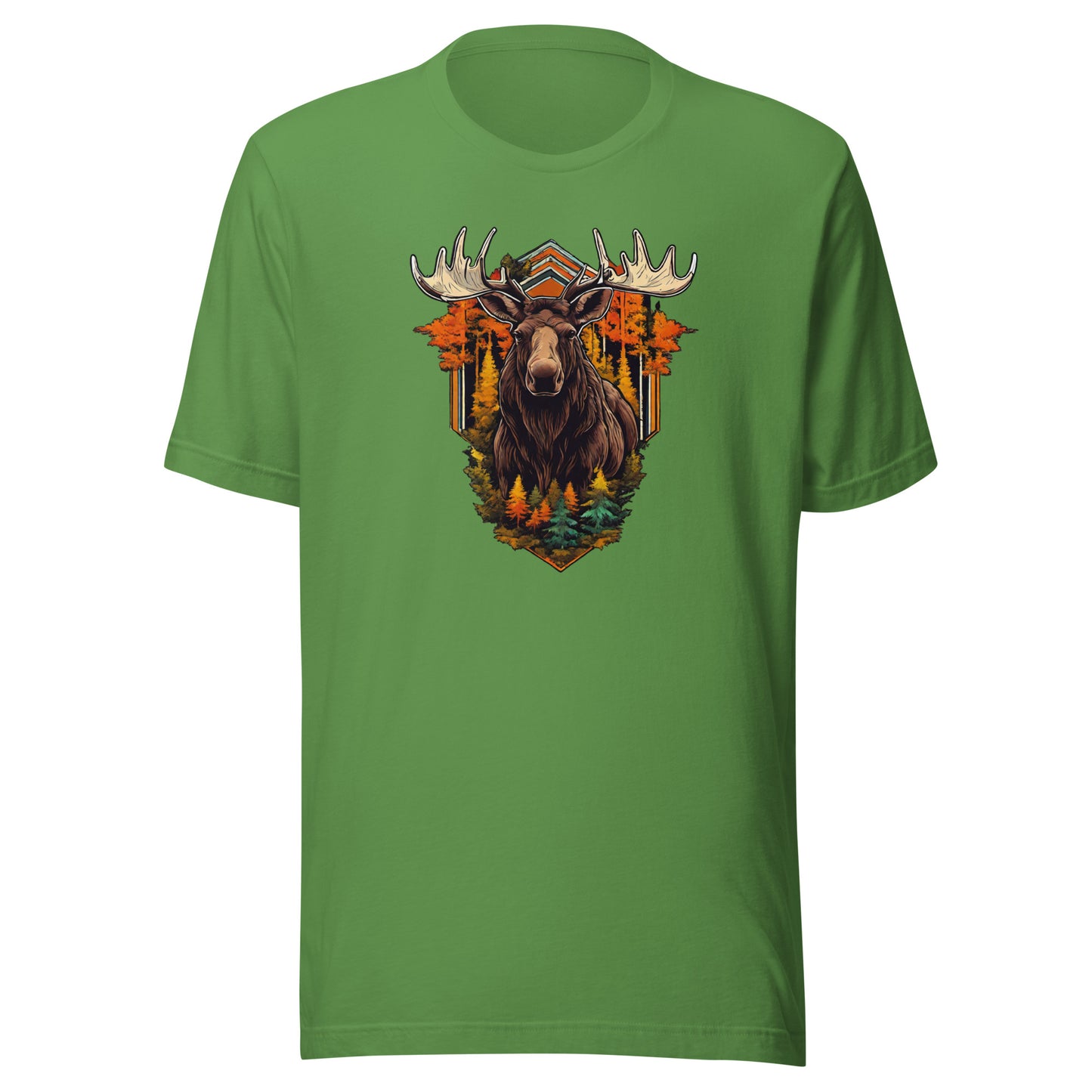 Moose & Forest Emblem Men's T-Shirt Leaf