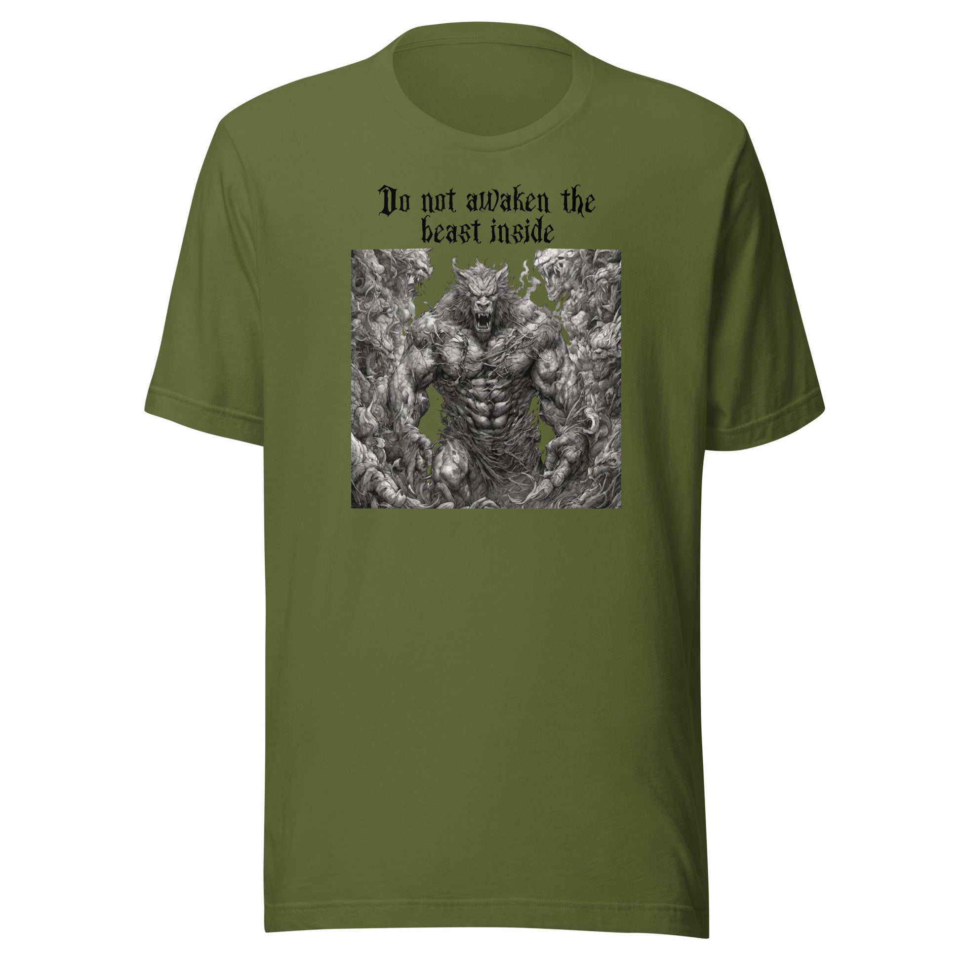 The Beast Inside Men's Graphic T-Shirt Olive