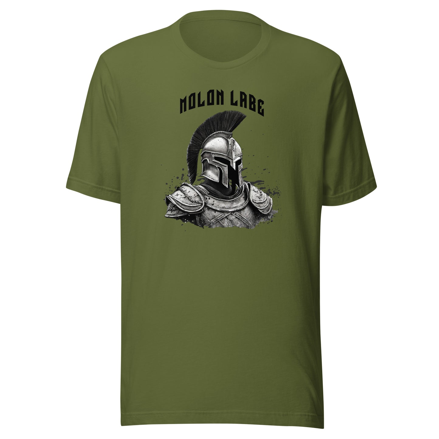 Molon Labe Spartan Graphic Men's T-Shirt Olive
