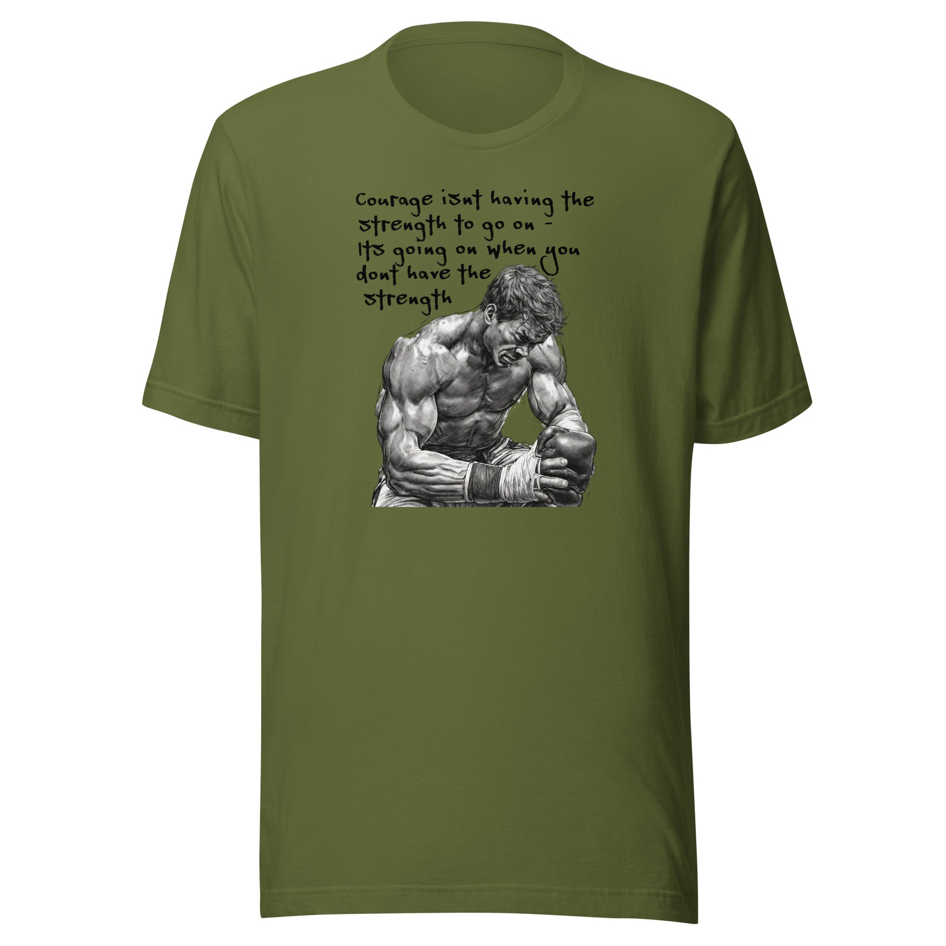 Courage and Strength Men's Graphic T-Shirt Olive