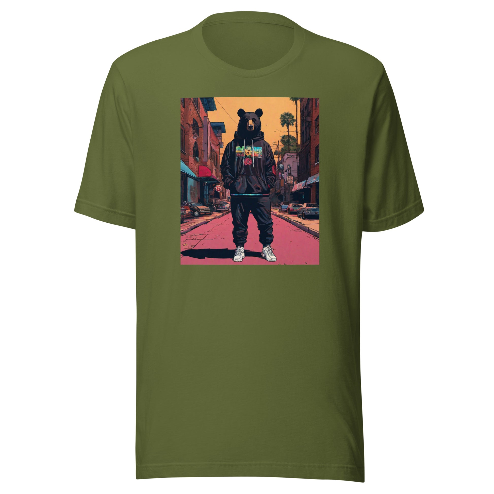 Urban Bear Men's T-Shirt Olive