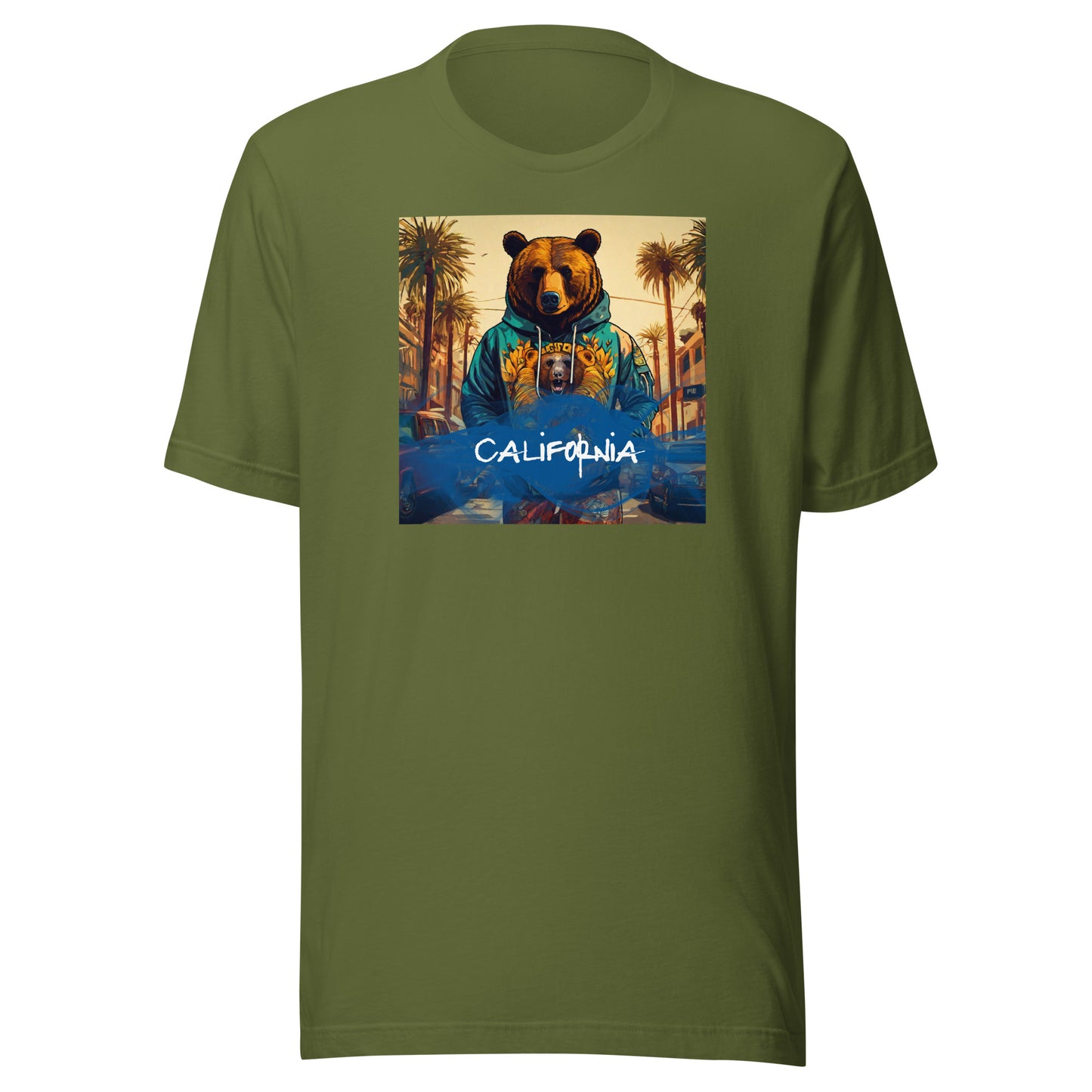 California Bear Men's T-Shirt Olive