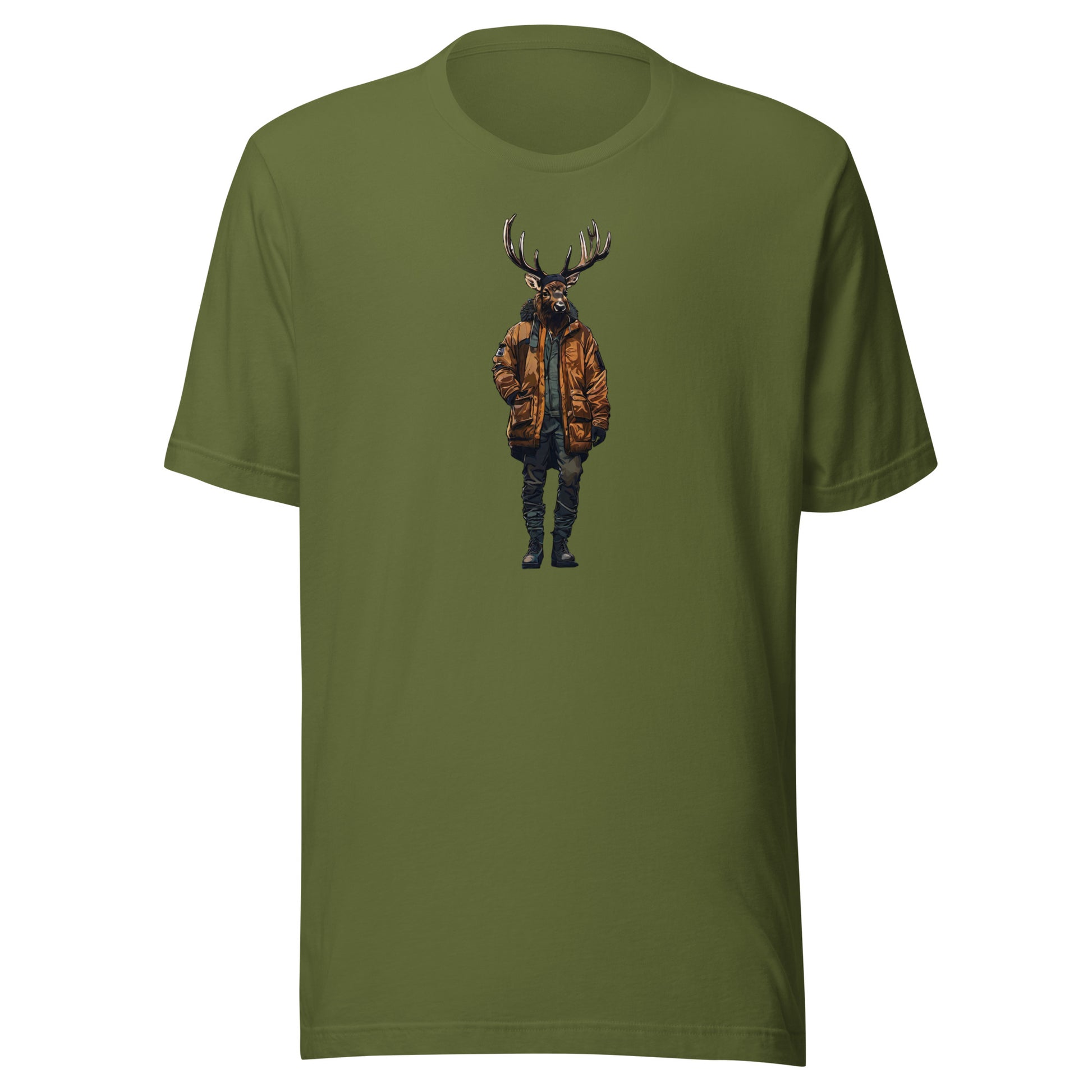 Urban Bull Elk Men's T-Shirt Olive
