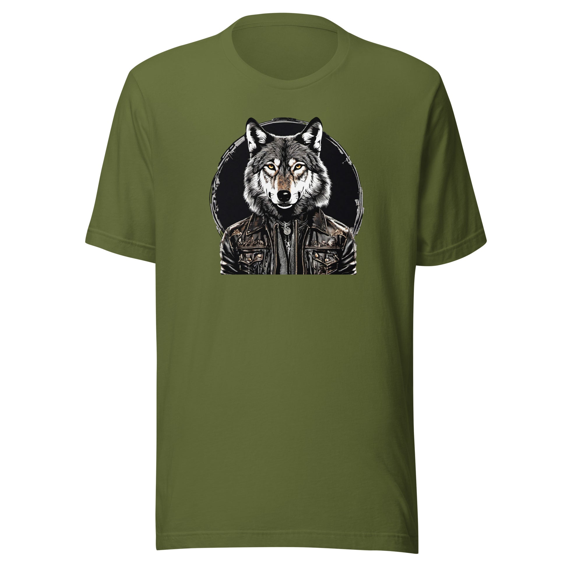 Golden-Eyed Lone Wolf Men's T-Shirt Olive