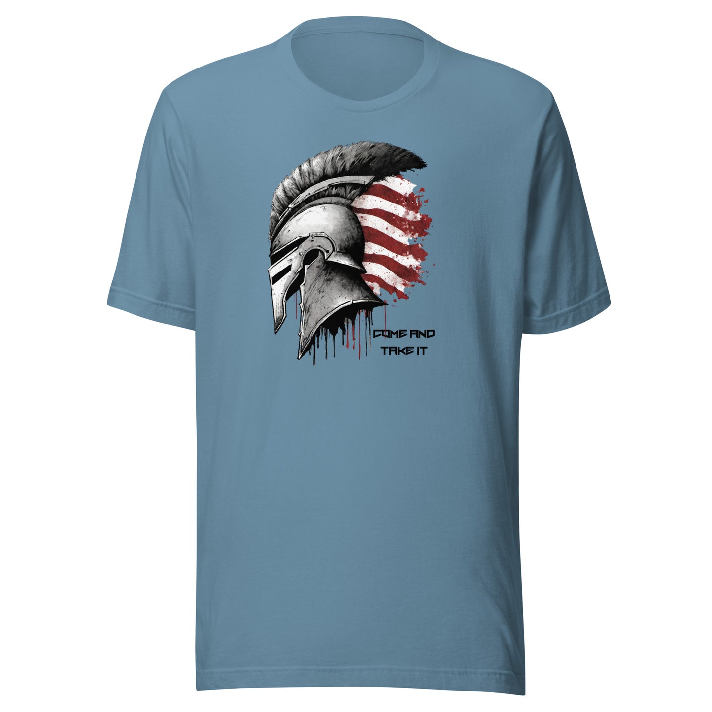 Come And Take It Spartan Classic T-Shirt Steel Blue