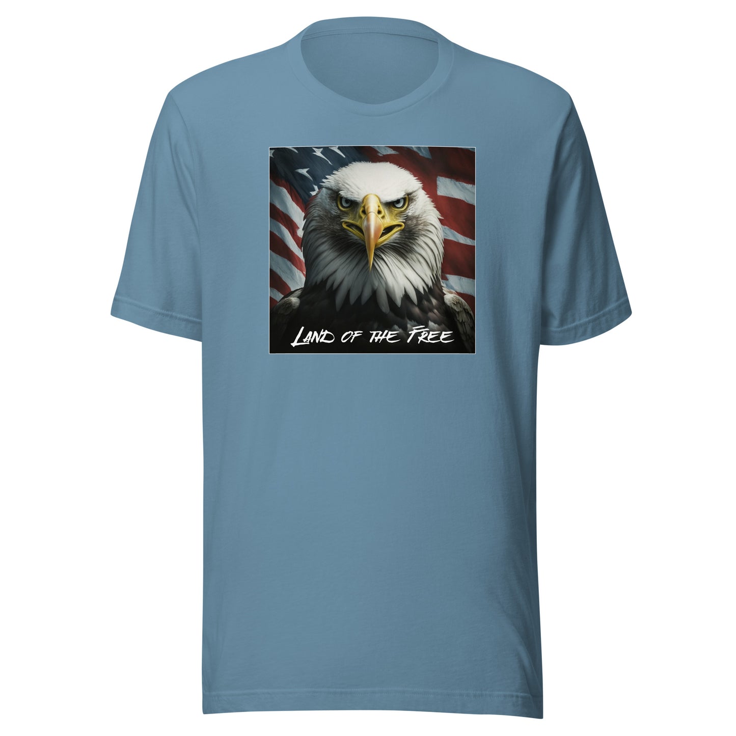 Land of the Free Graphic T-Shirt Steel Blue