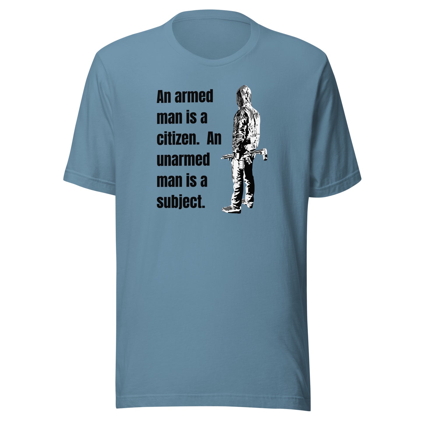 Citizen, not Subject 2nd Amendment T-Shirt Steel Blue