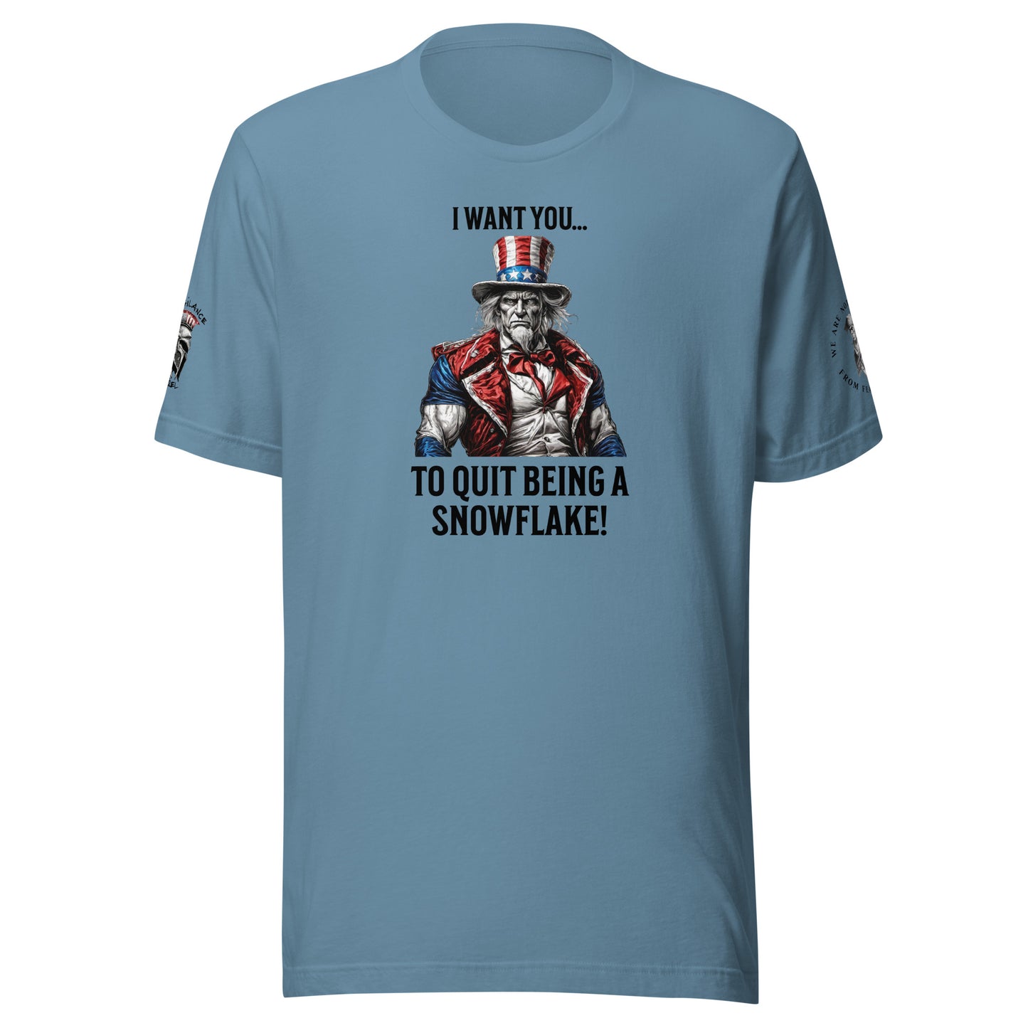 Swole Uncle Sam (logo and minuteman sleeve) Limited Men's T-Shirt Steel Blue