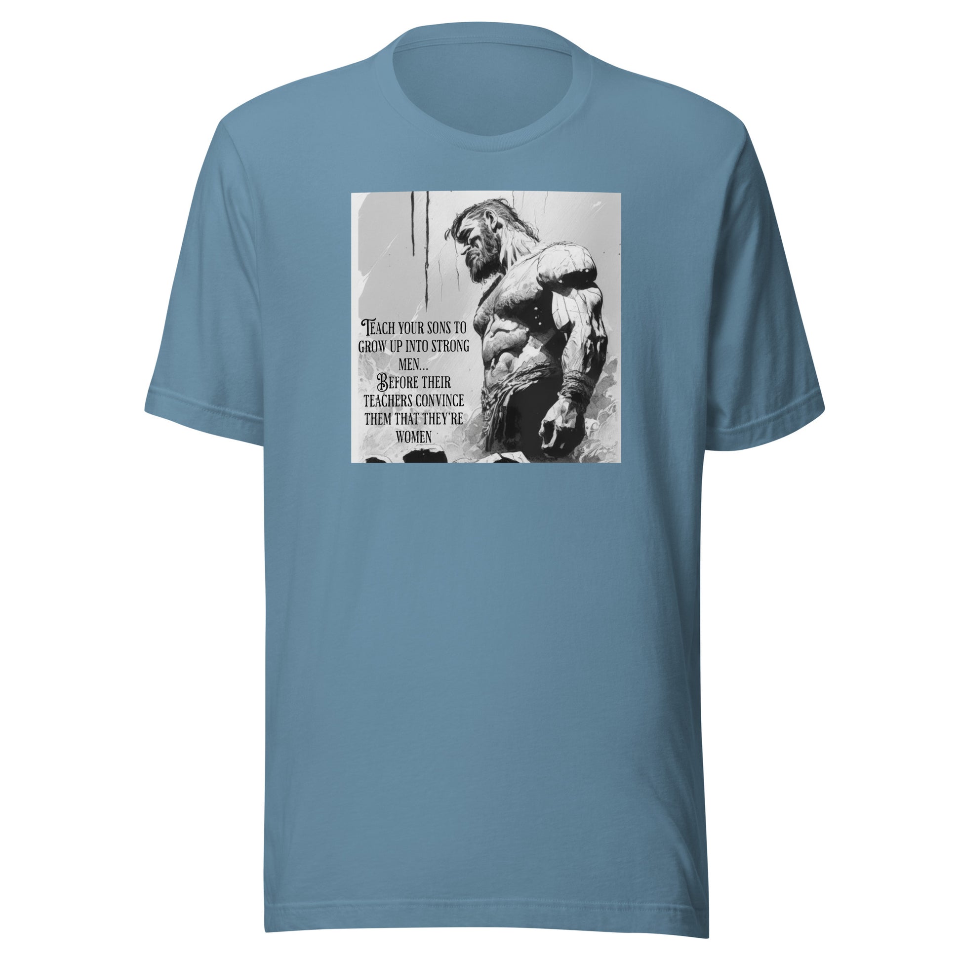 Raise Strong Men Graphic Men's T-Shirt Steel Blue