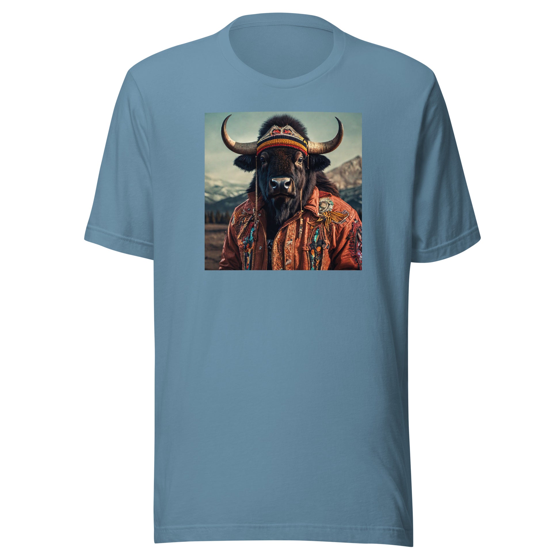 Wild Buffalo Men's Graphic T-Shirt Steel Blue