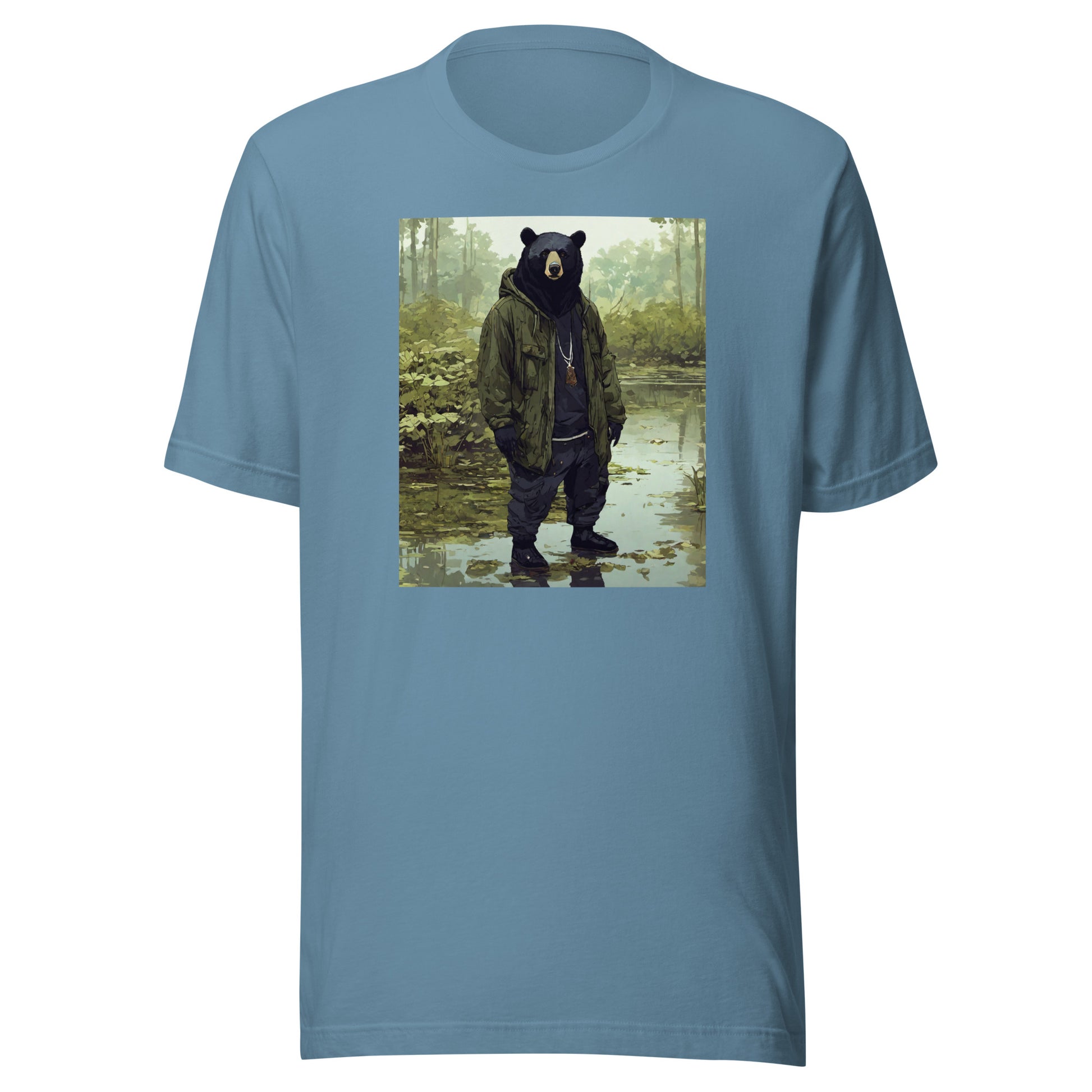 Stoic Black Bear Men's Graphic T-Shirt Steel Blue