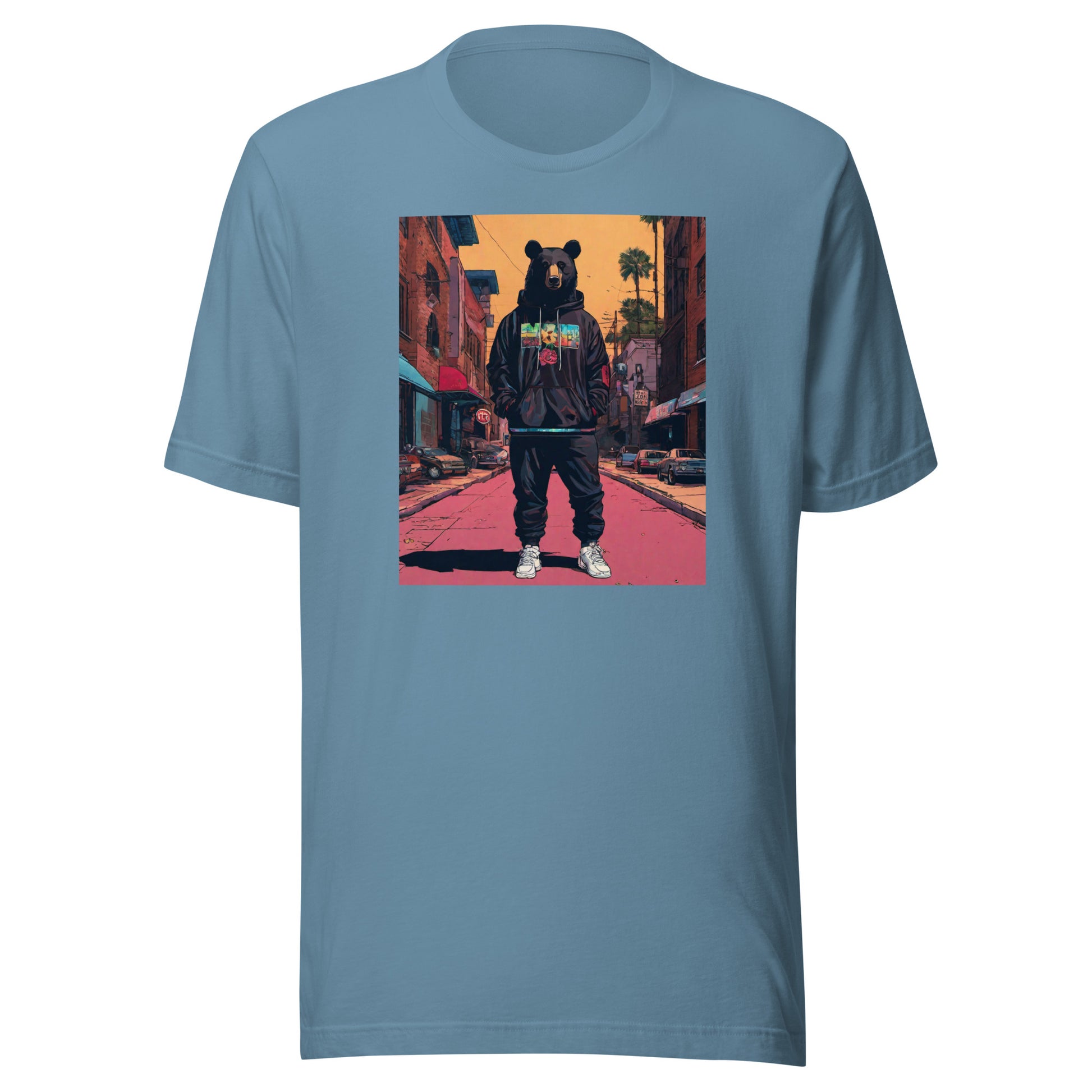 Urban Bear Men's T-Shirt Steel Blue
