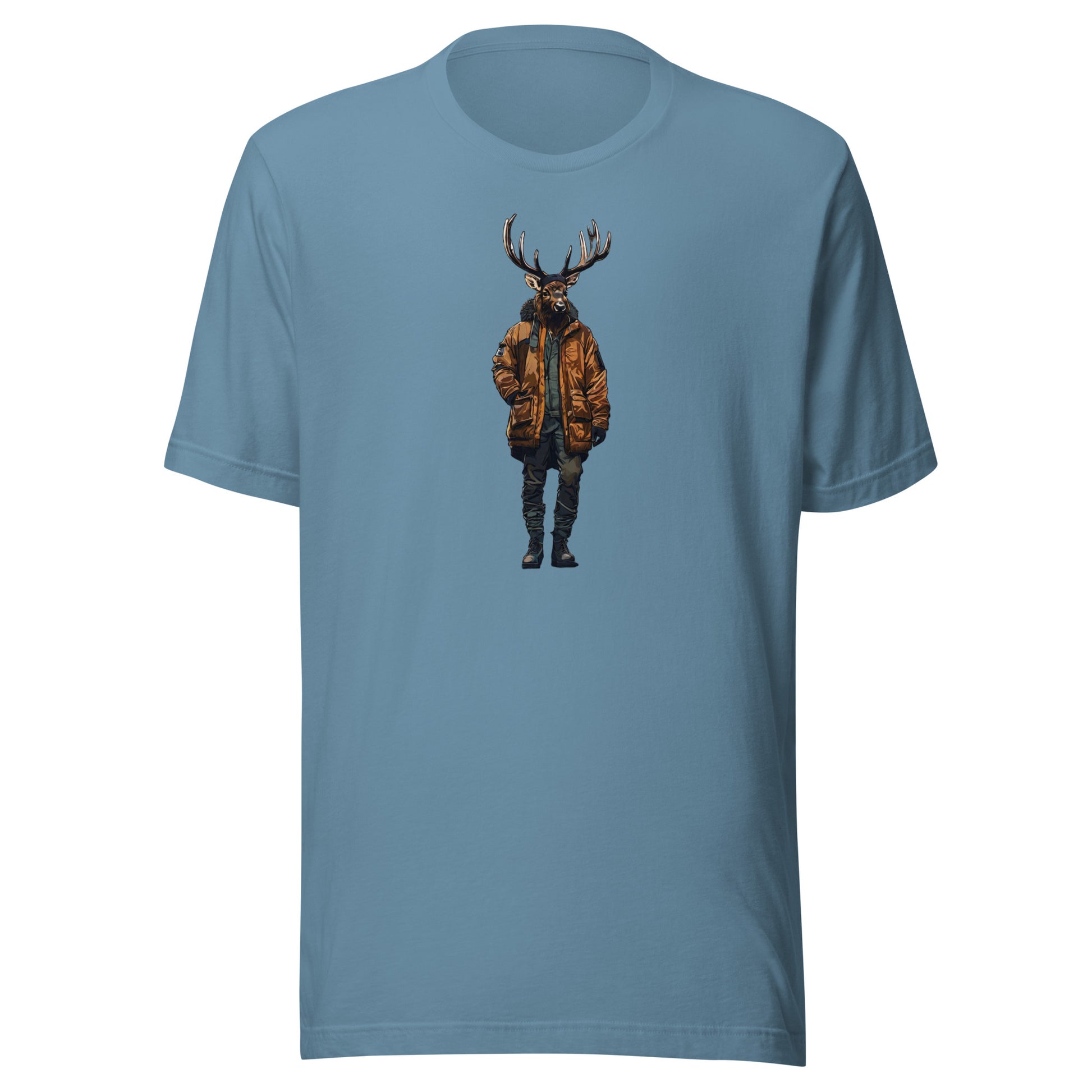 Urban Bull Elk Men's T-Shirt Steel Blue