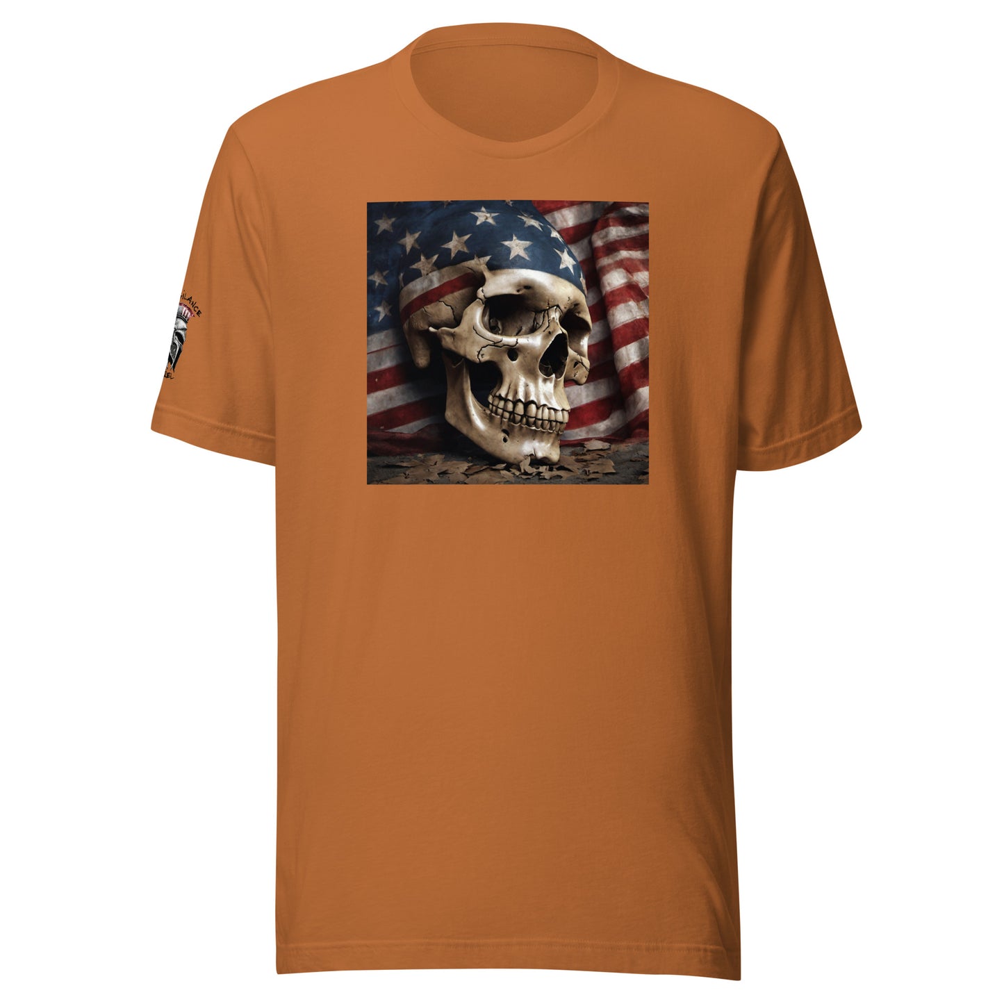 Skull and Flag Print Classic T-shirt Toast
